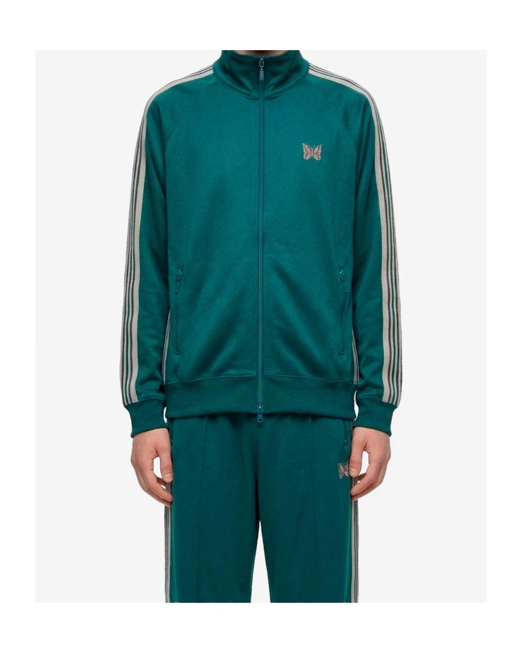 Needles Green Zipper Jacket for men