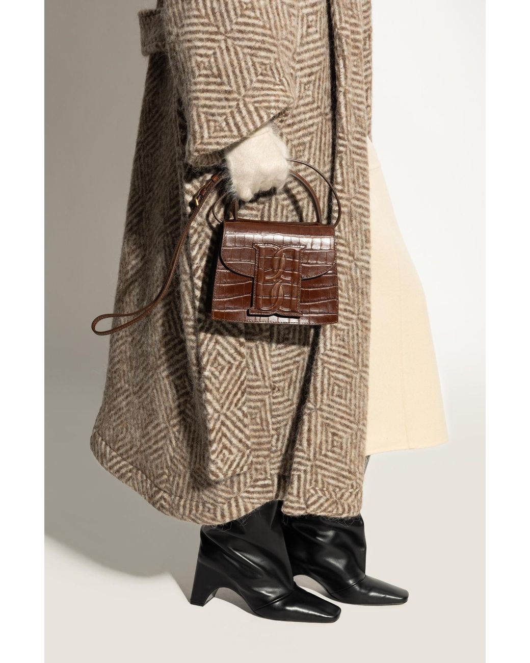 By Malene Birger Brown Ramil Logo Patch Shoulder Bag