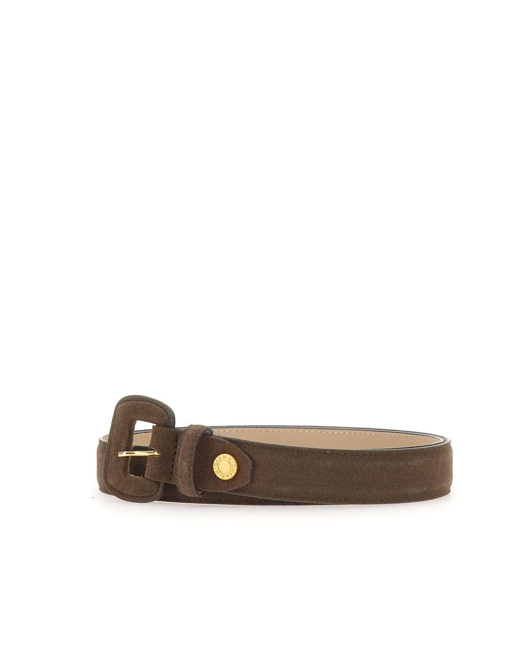 Gianni Chiarini White Suede Buckle Belt