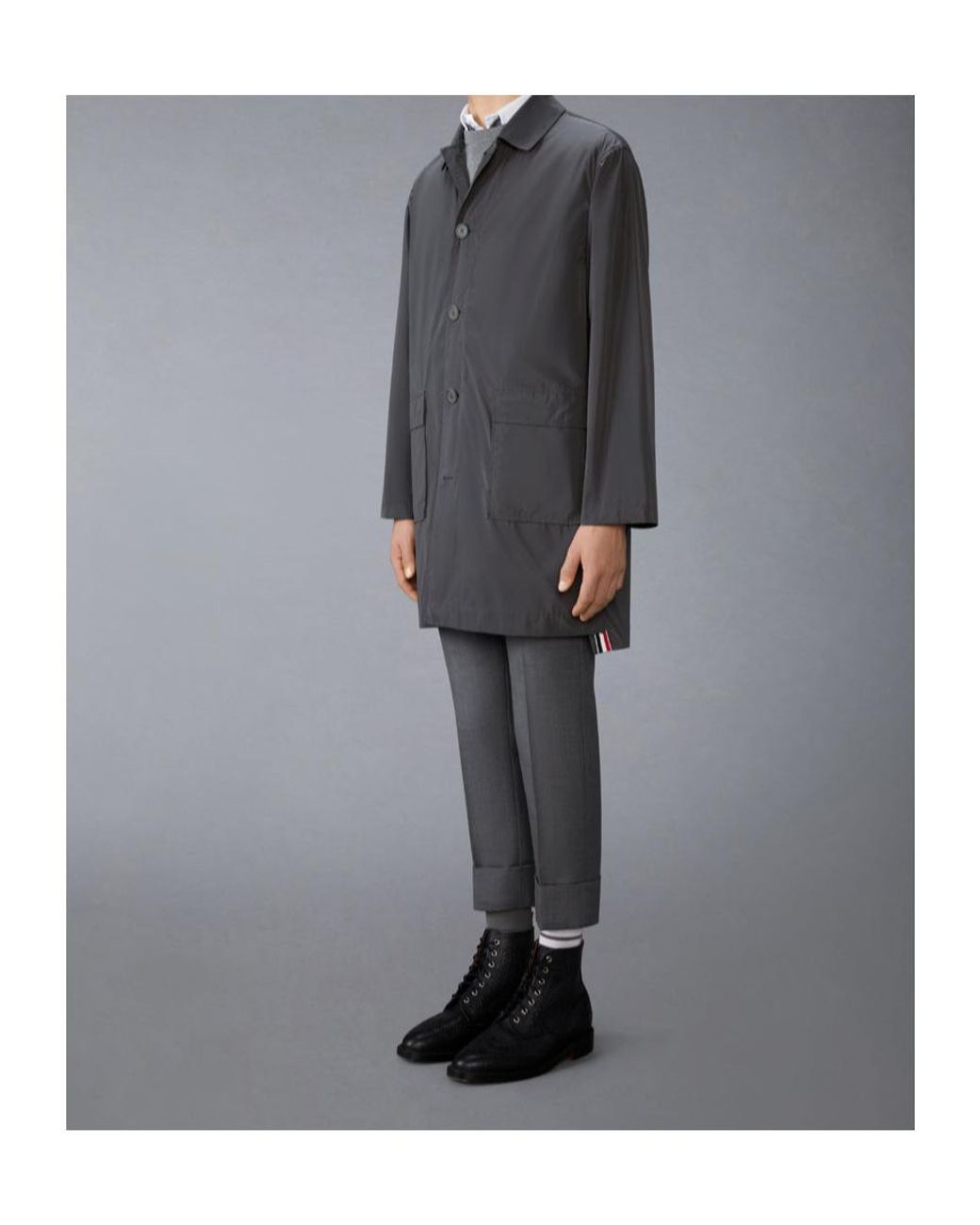 Thom Browne Gray Memory Tech Smock for men