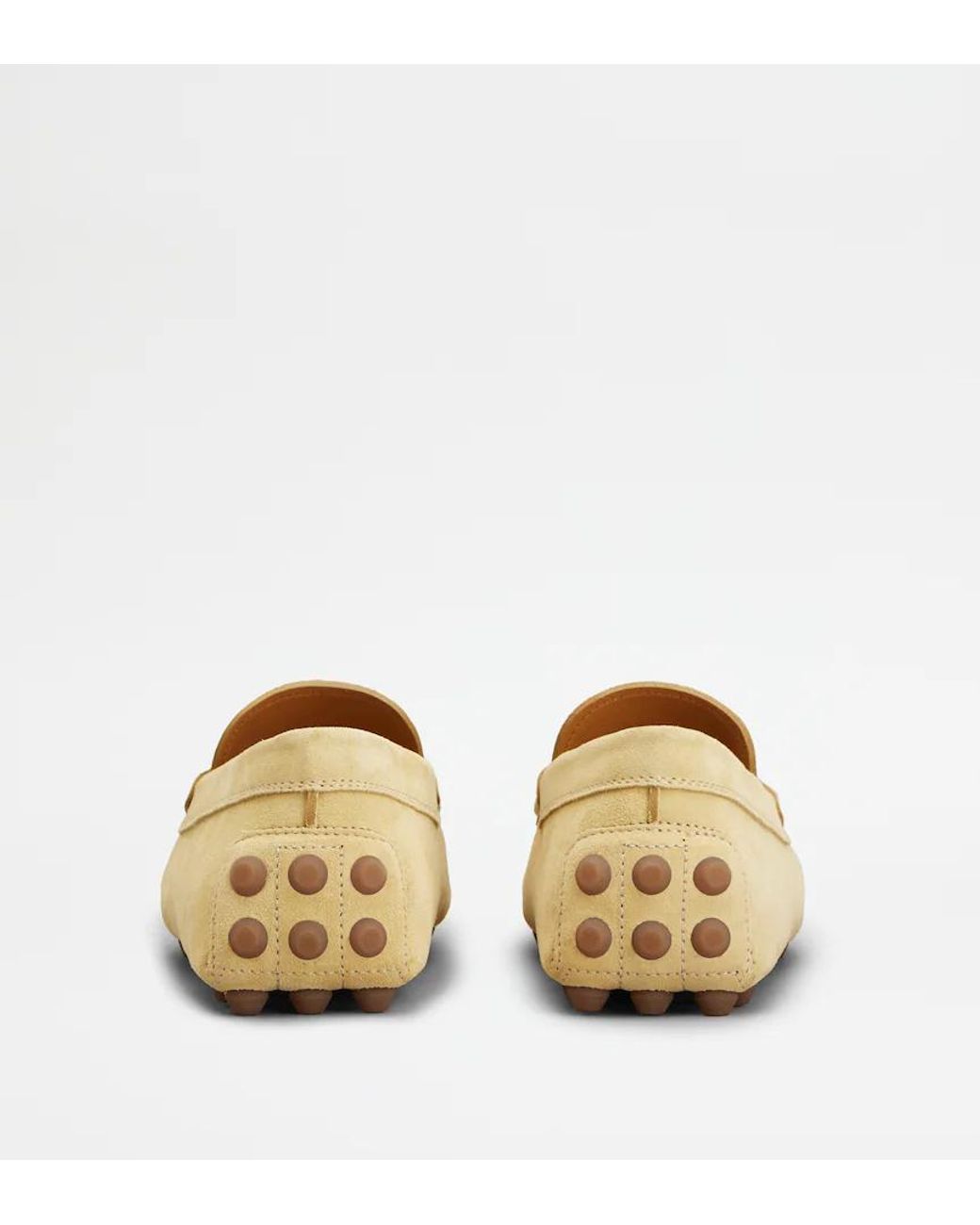 Tod's Natural Gommino Bubble Leather Loafers for men