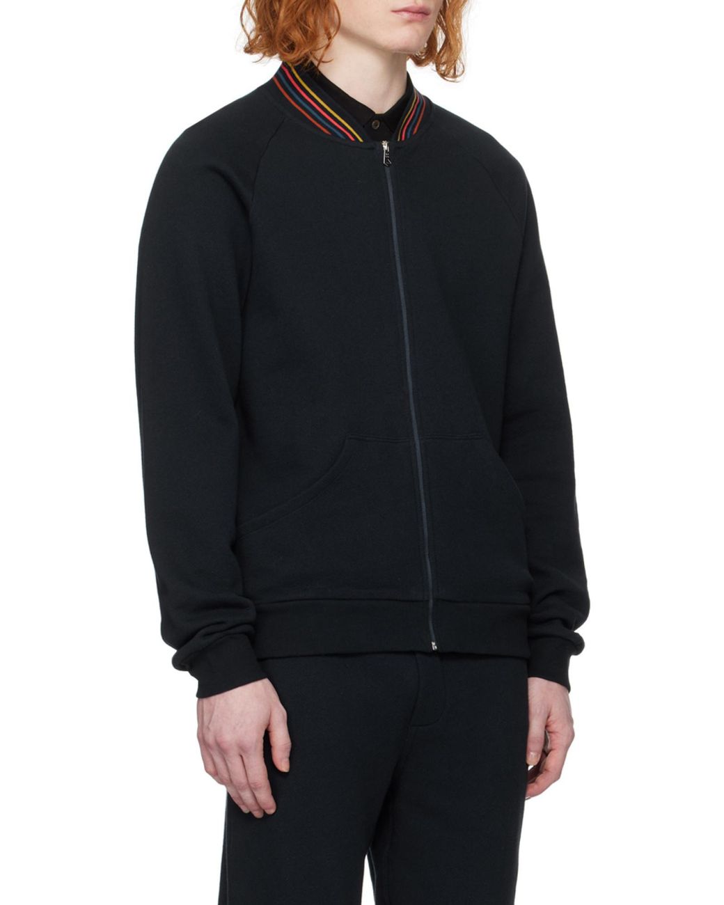 Paul Smith Blue Artist Stripe Zip Lounge Jacket for men