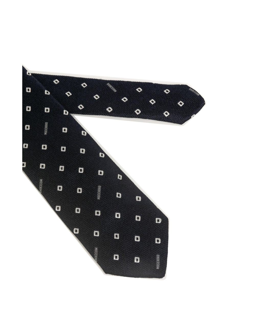 Moschino Black Logo Logo Tie for men