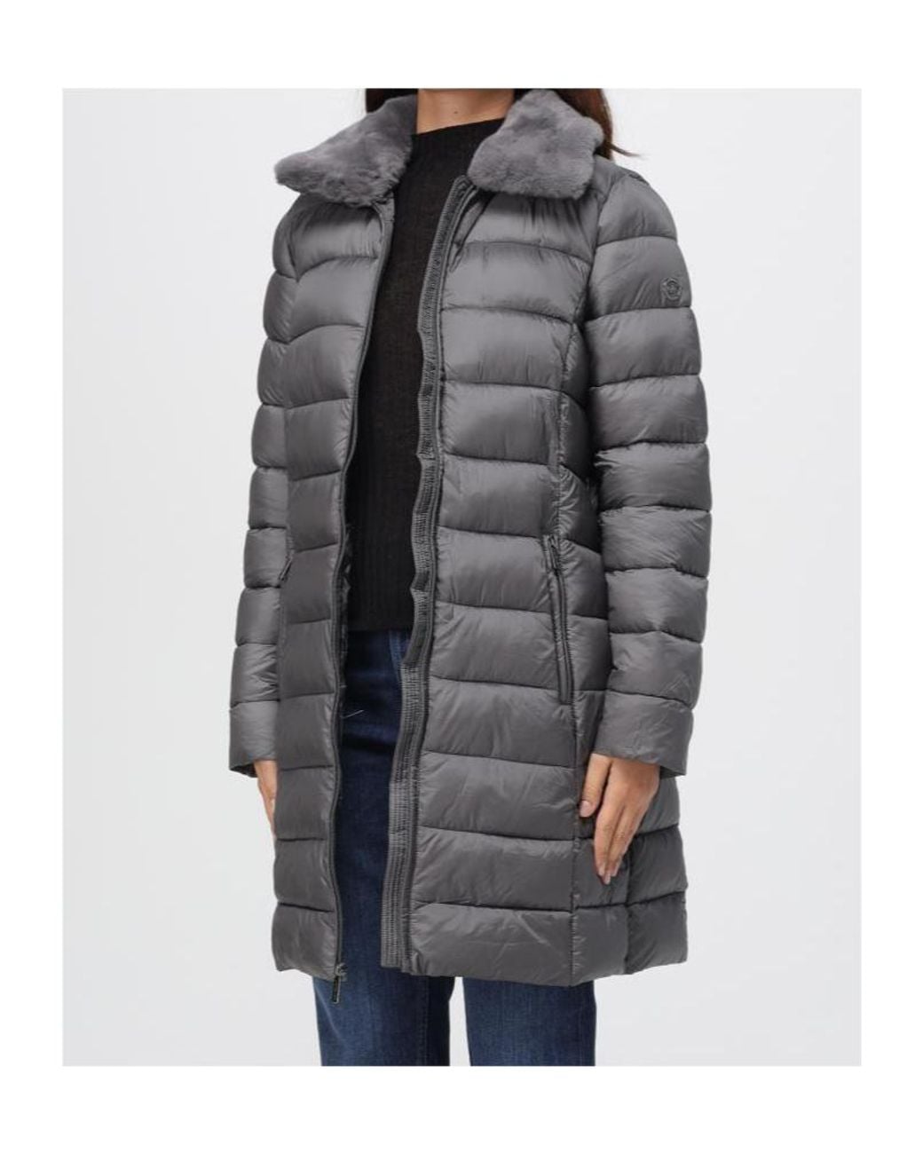 MICHAEL Michael Kors Gray Packable Quilted Puffer Coat