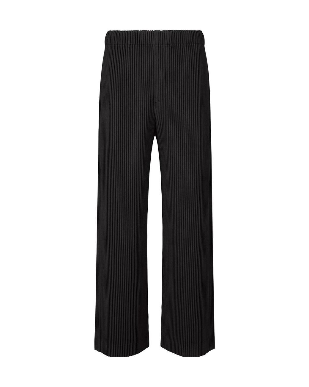 Homme Plissé Issey Miyake Black Homme Plissé Issey Miyake Straight-Leg Pleated Trousers for men
