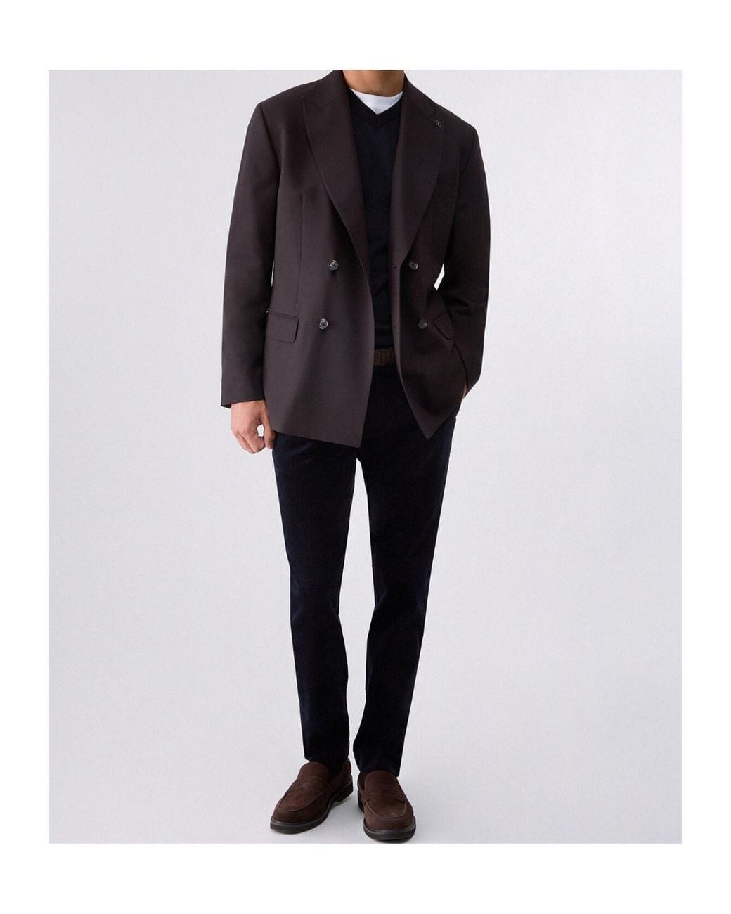 Liu Jo Black Double-Breasted Wool Blend Jacket for men