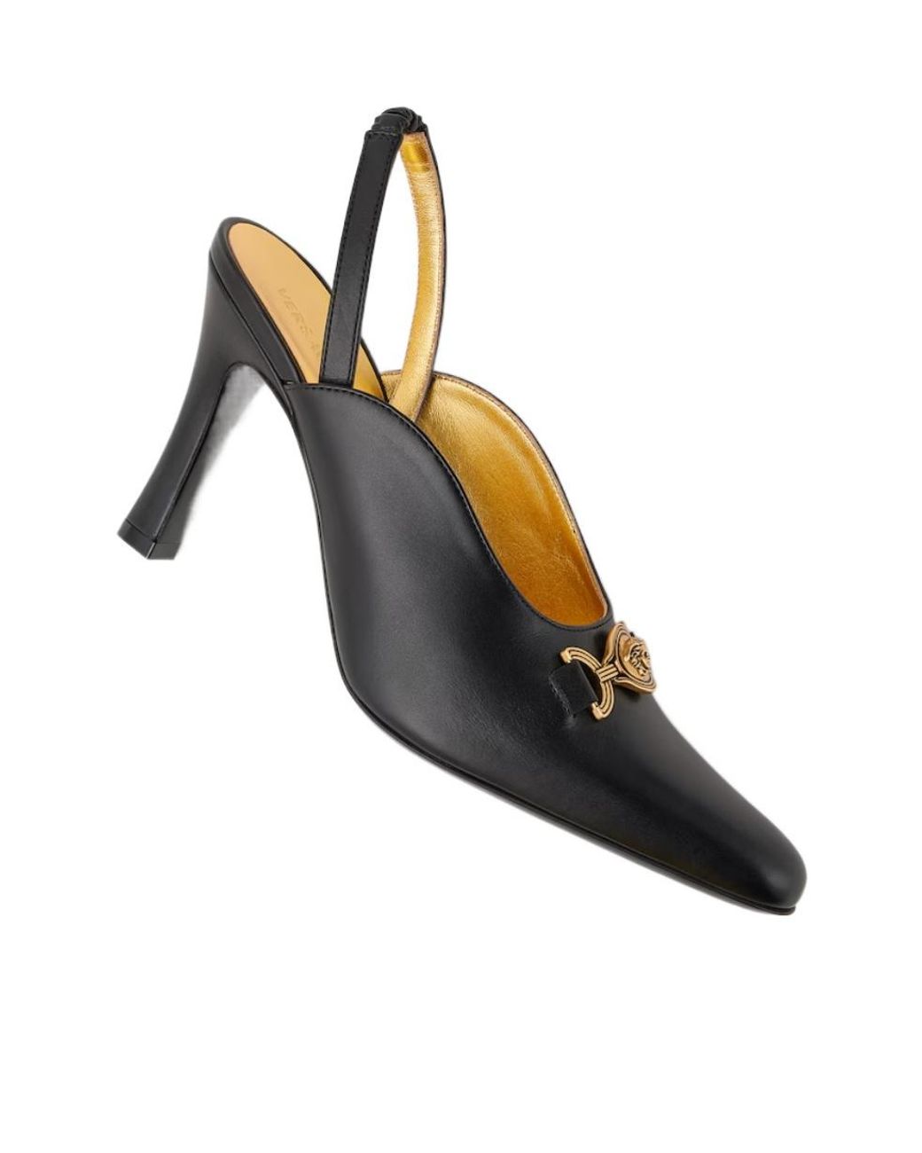 Versace Black Marisa Slingback Pumps