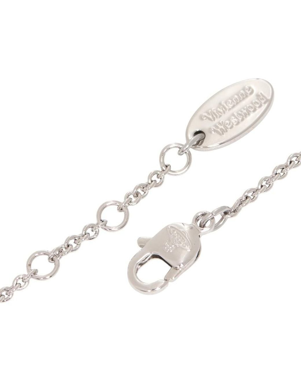 Vivienne Westwood White Fabianna Bas Relief Bracelet