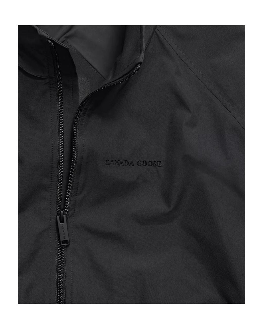 Canada Goose Black Axis Zip-Up High-Neck Lightweight Jacket for men