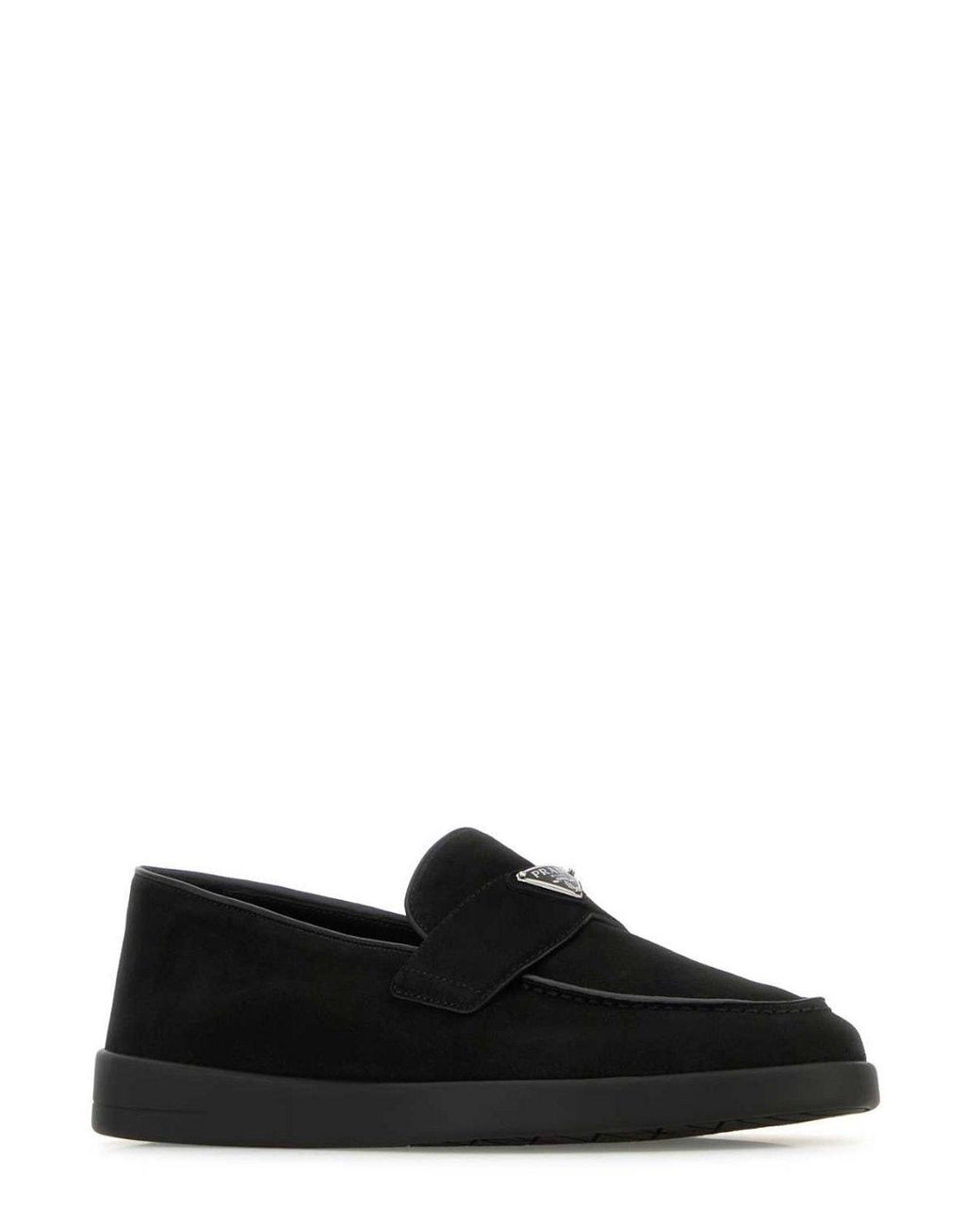 Prada Black and White Men\'s Slip-On Loafers Prada Black Leather Slip on Loafers Size 40 | eBay main image 4