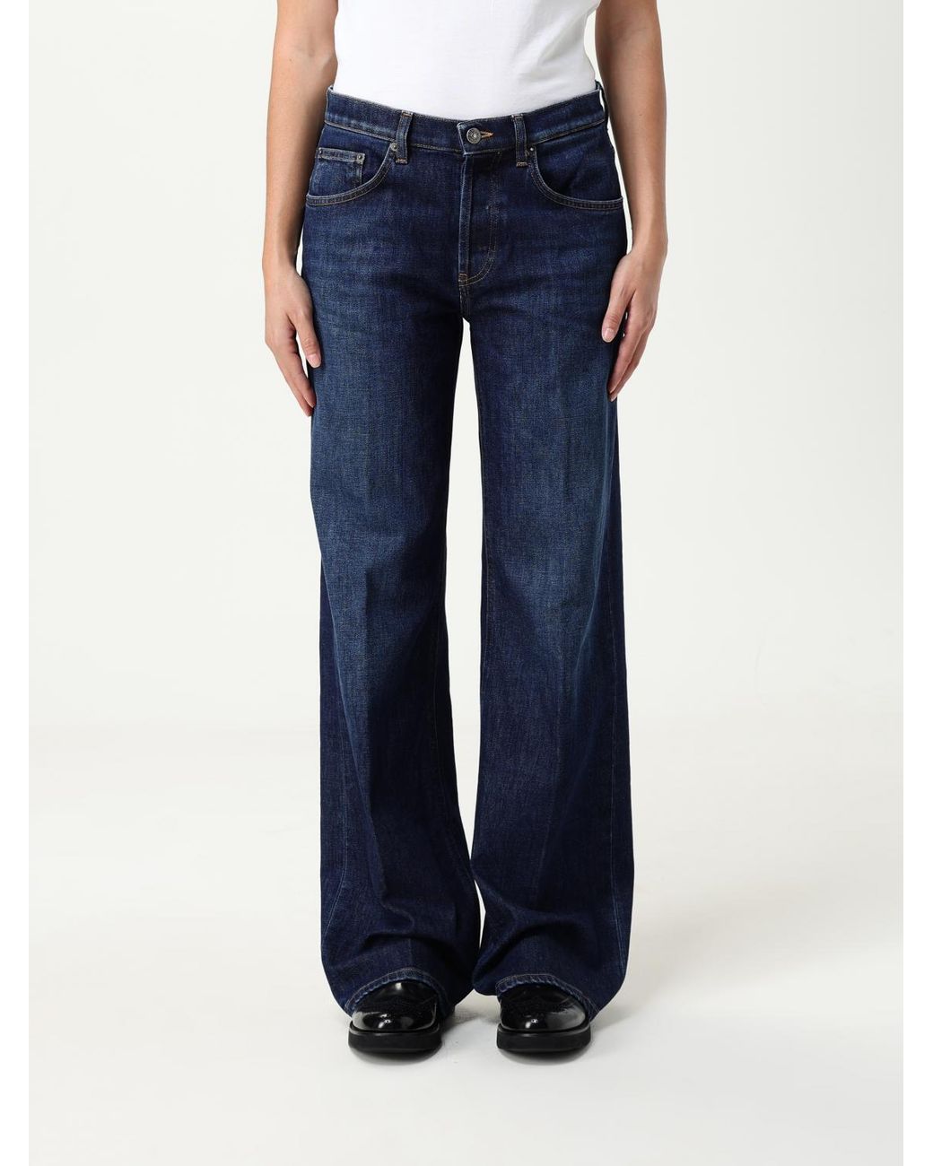 Dondup Blue Wide-Leg Jeans