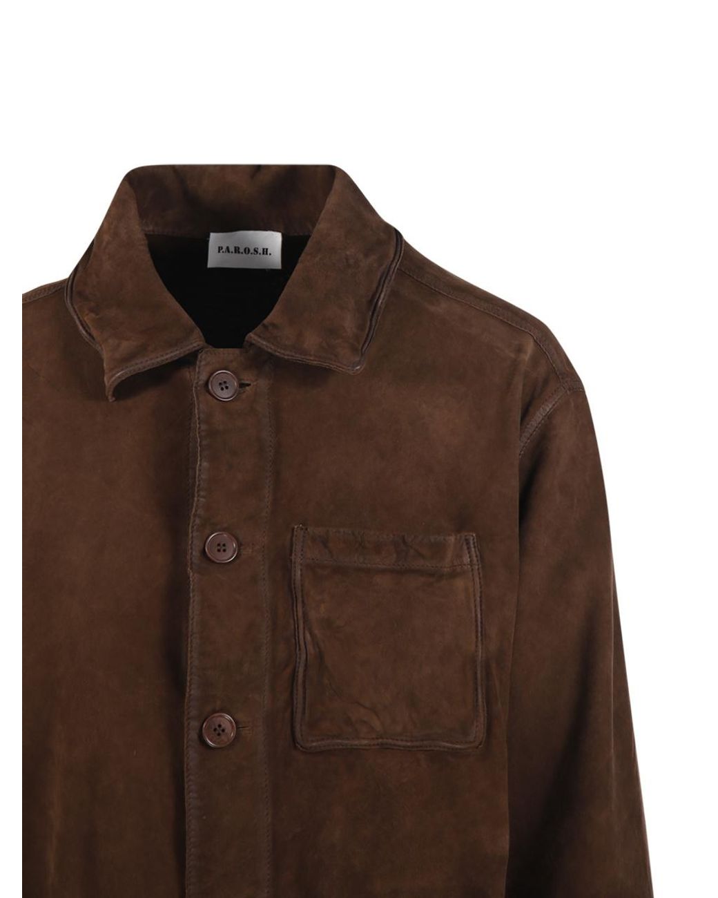 P.A.R.O.S.H. Brown P.A.R.O..H. Long-Sleeved Buttoned Jacket