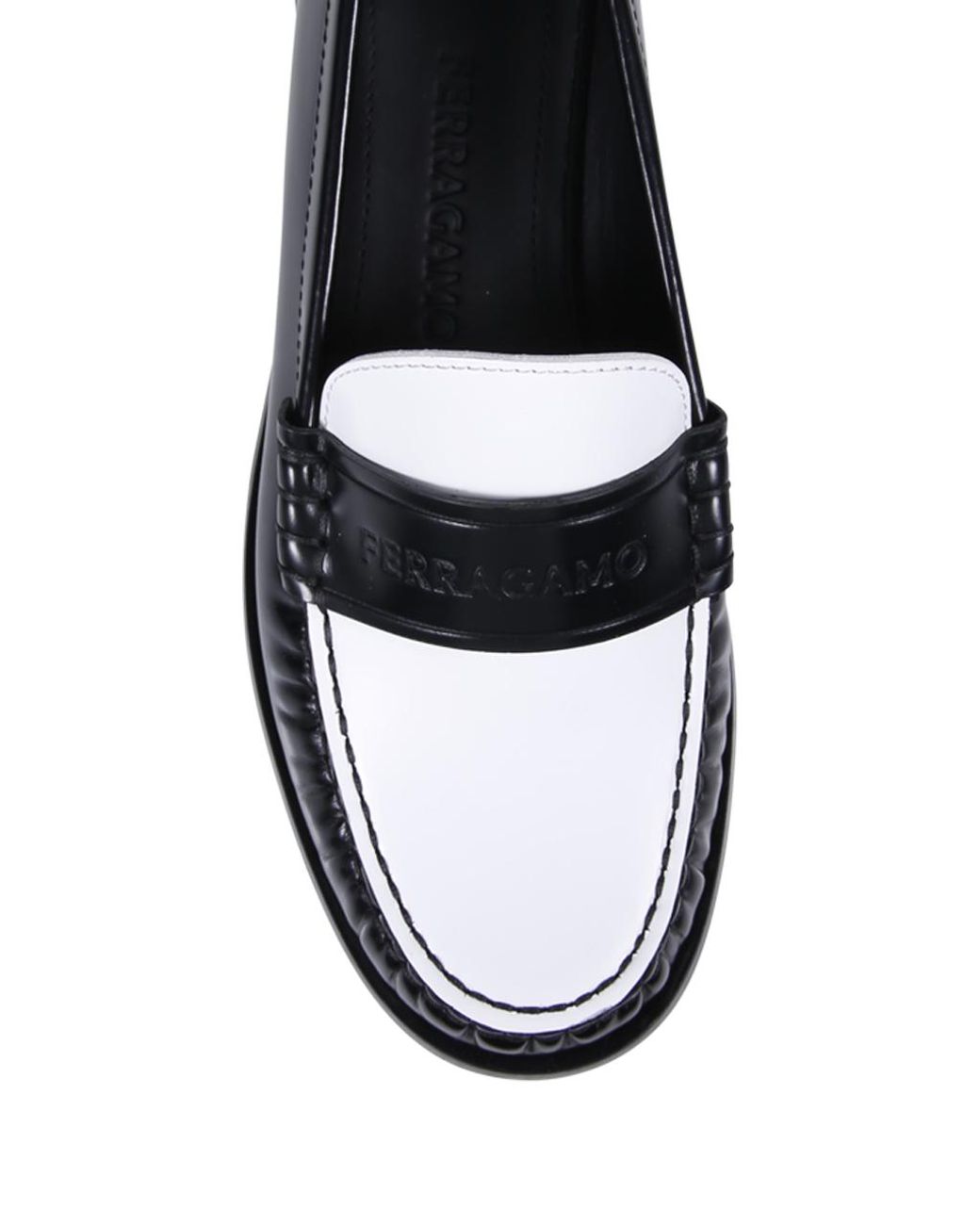 Ferragamo Black Ferragamo Two-Toned Slip-On Loafers