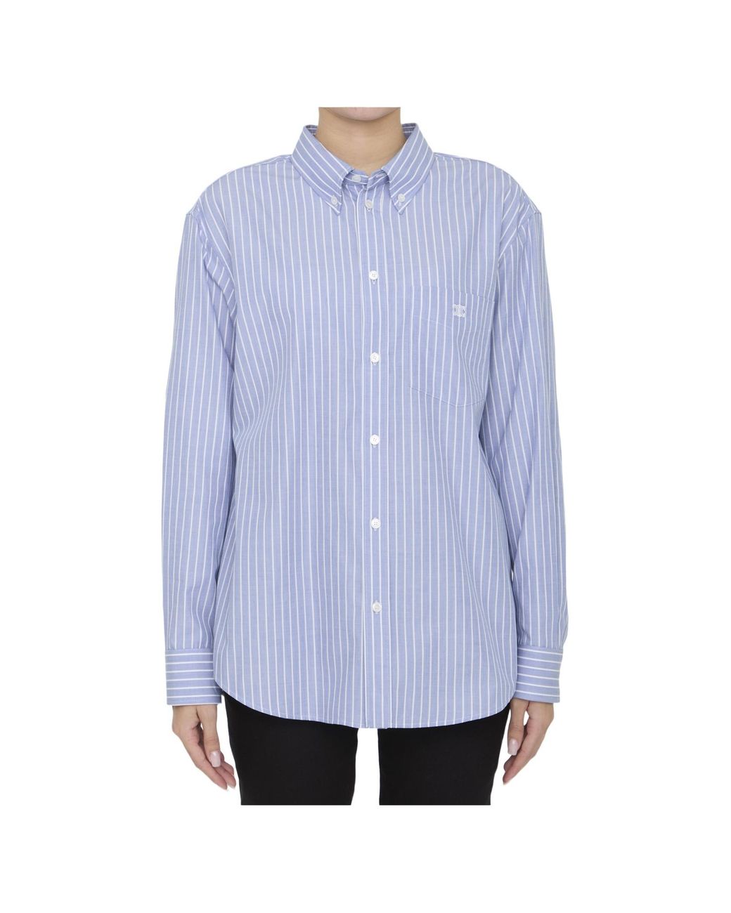 Céline Blue Striped Cambridge Shirt