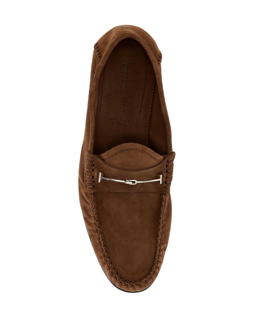 Tom Ford Brown T-Bar Slip-On Loafers