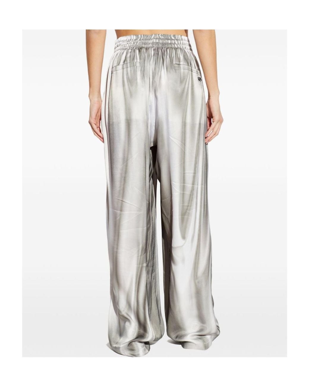 DIESEL Gray P Jesper Fem Metallic Effect Trousers