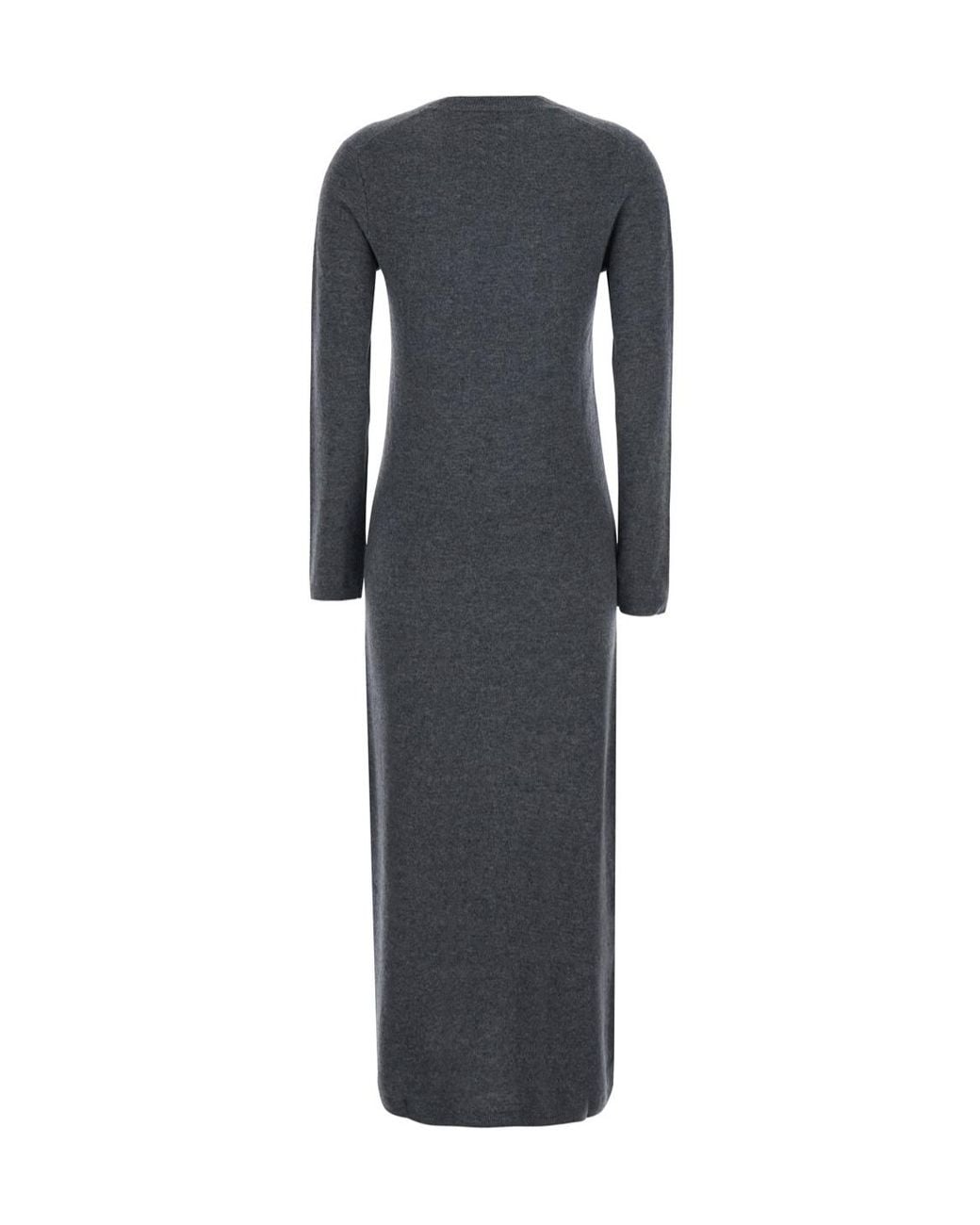 Semicouture Black Round-Neck Dress