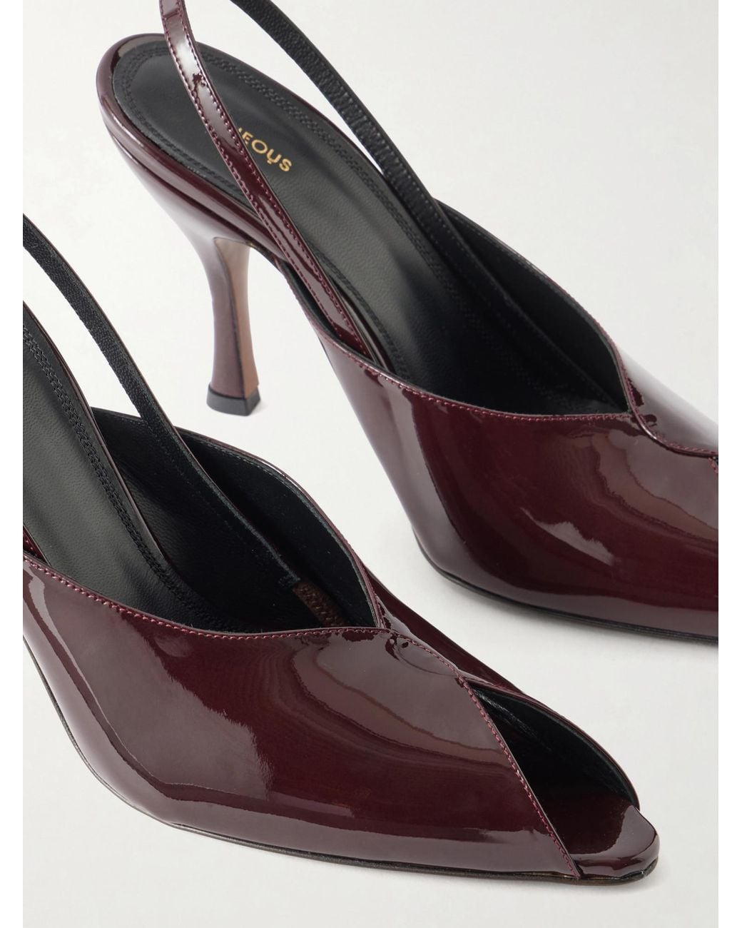 Neous Brown Patent Leather Pumps
