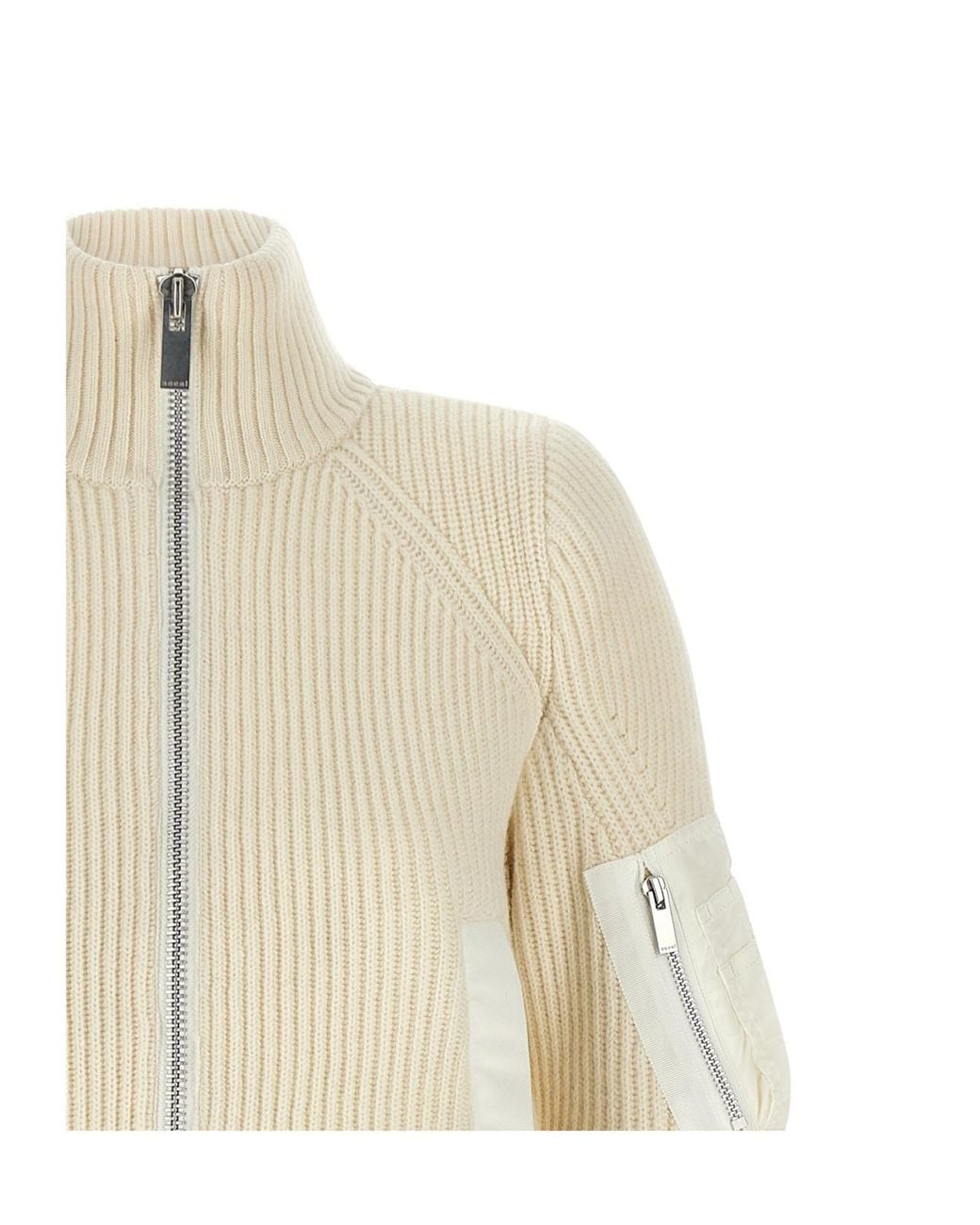 Sacai Natural Twill Knit Blouson
