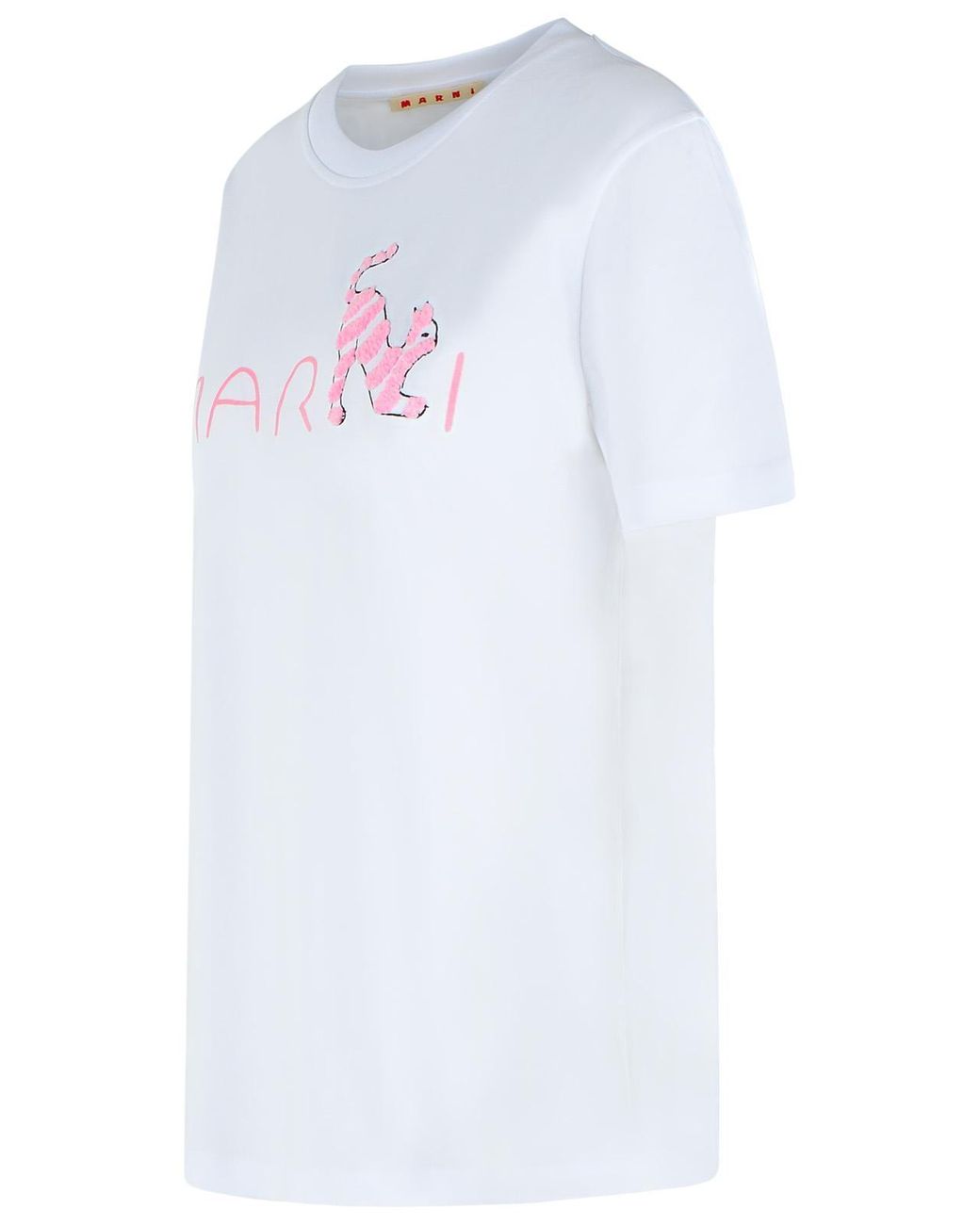 Marni White Animal Alphabet Logo T-Shirt