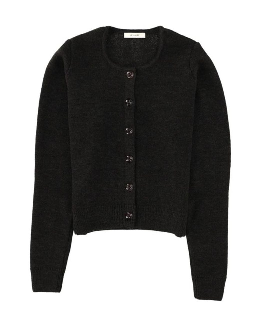 Lemaire Black Button-Front Cardigan