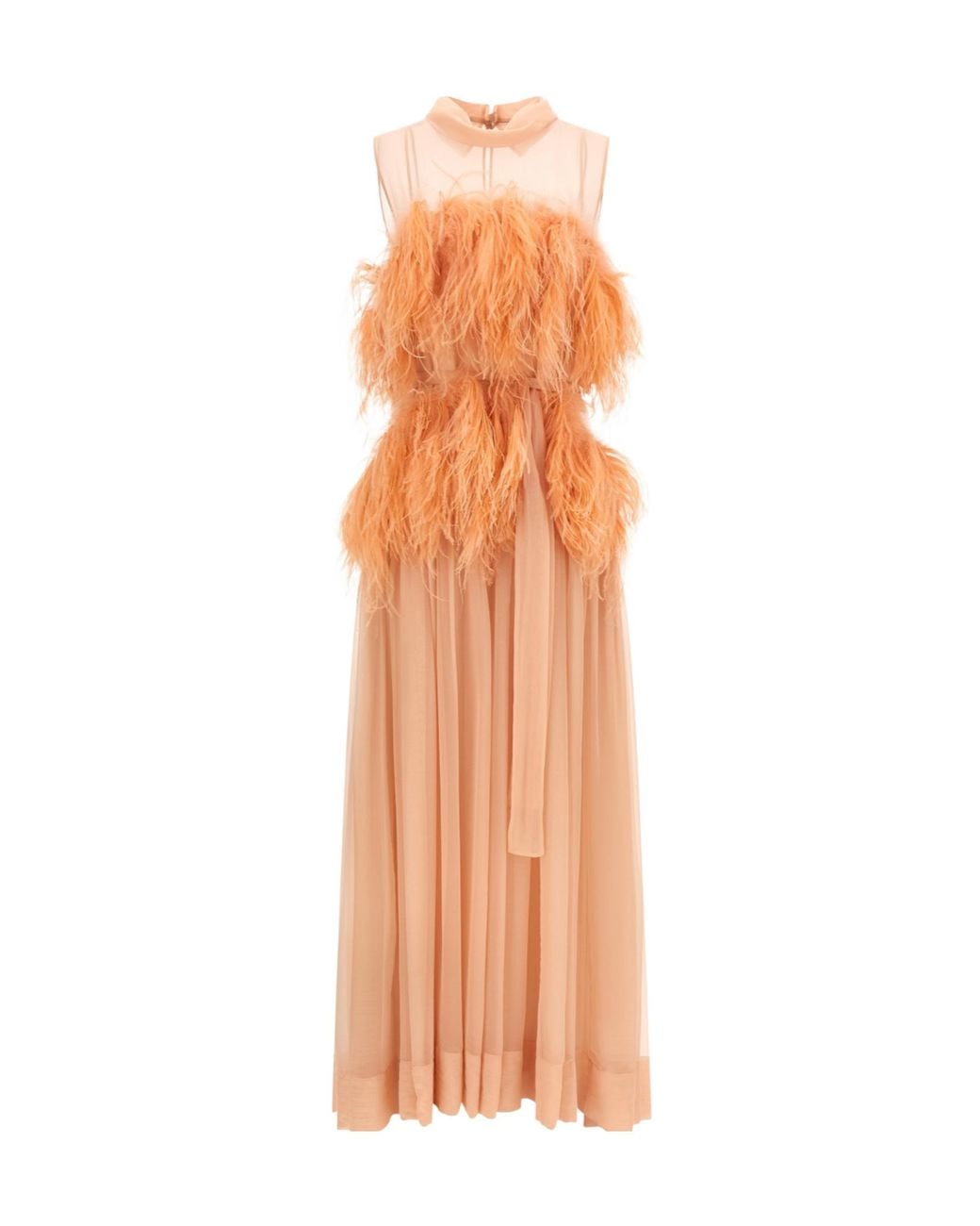 Alberta Ferretti Orange Sleeveless Dress