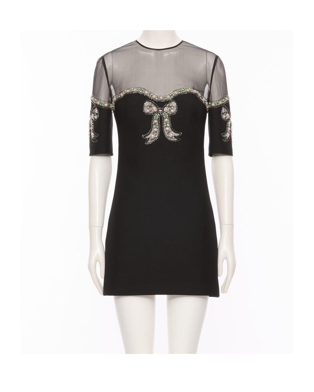 Valentino Black Short-Sleeved Dress