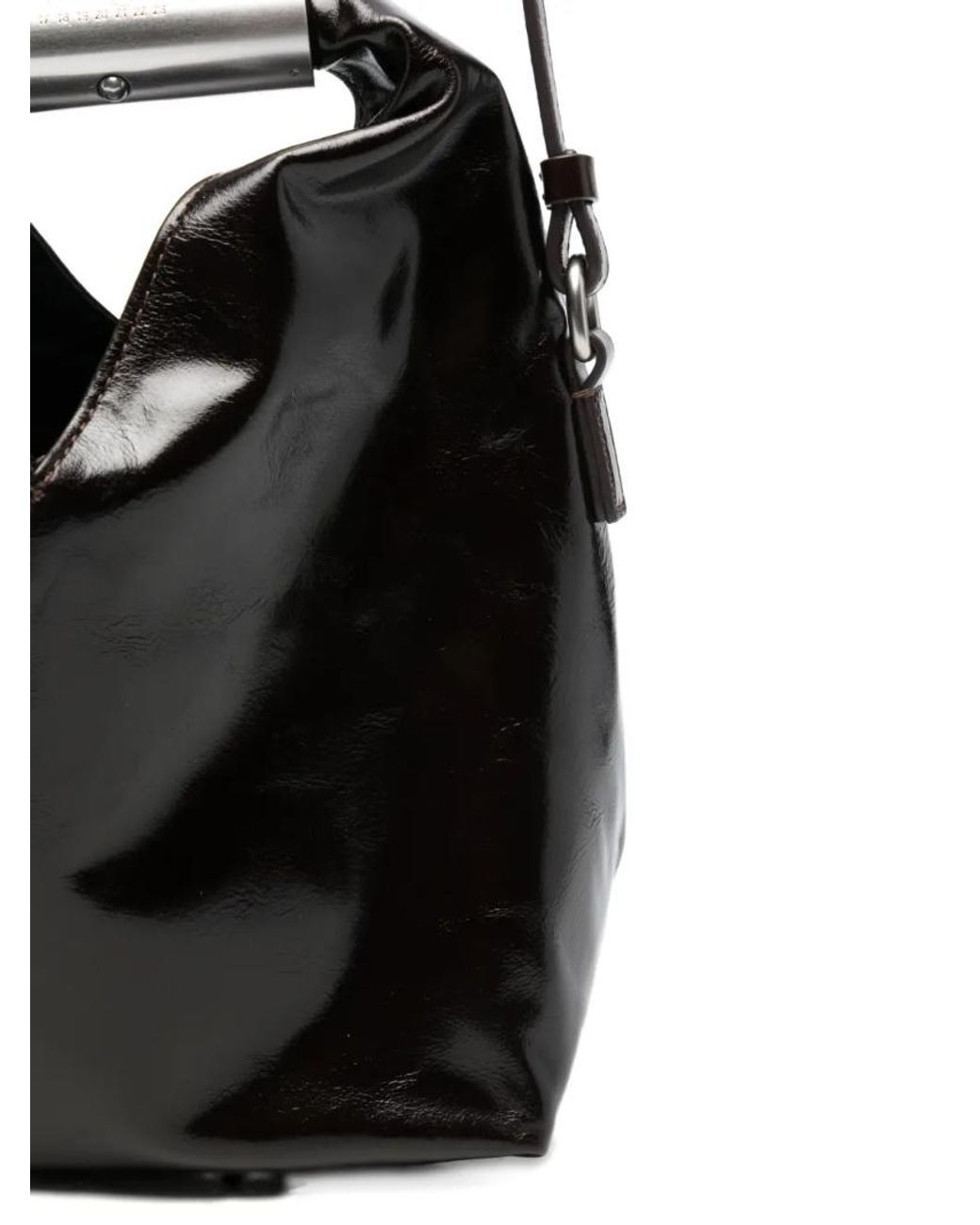 MM6 by Maison Margiela Black Foldover Top Shoulder Bag