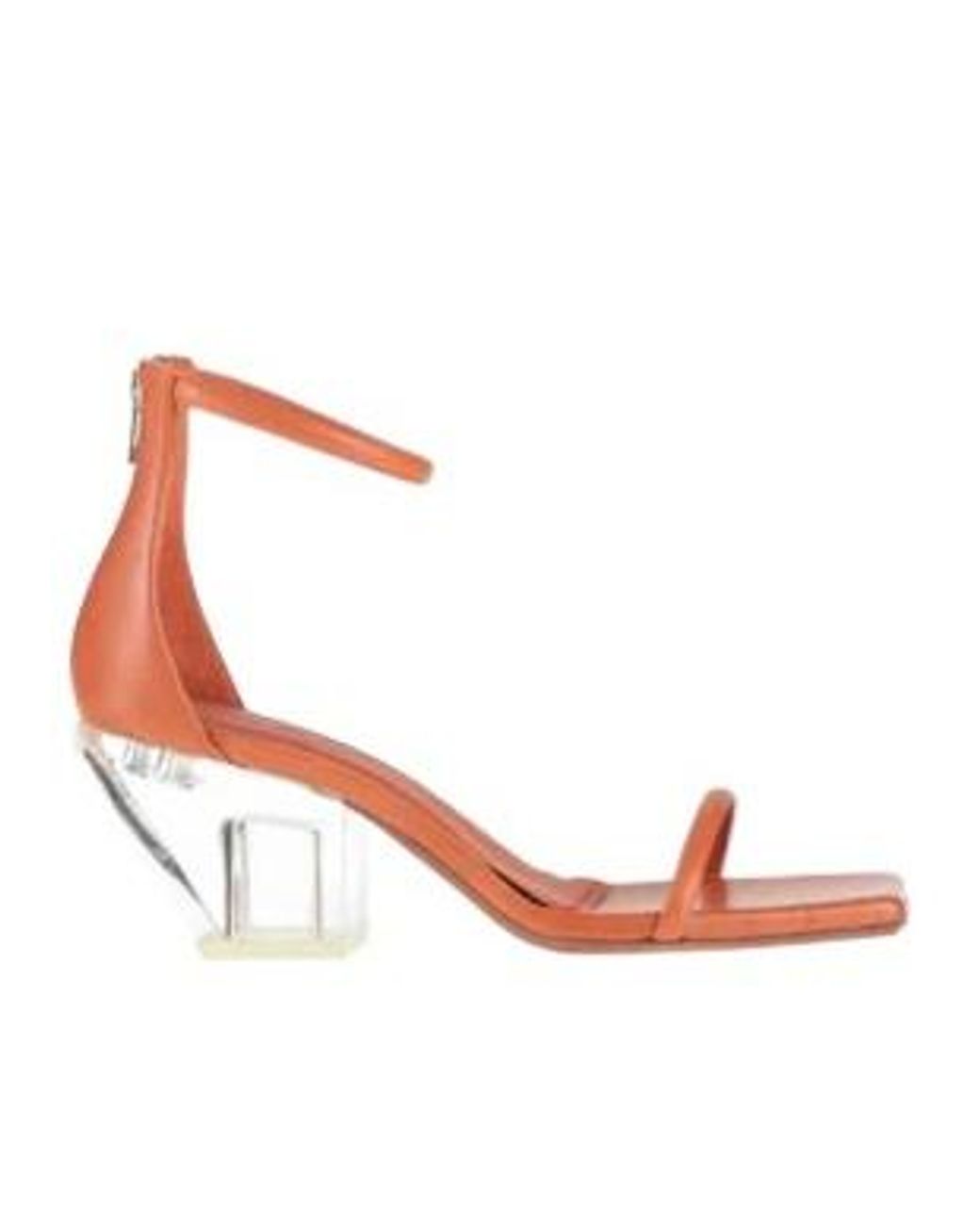 Rick Owens Orange Simple Square-Toe Sandals