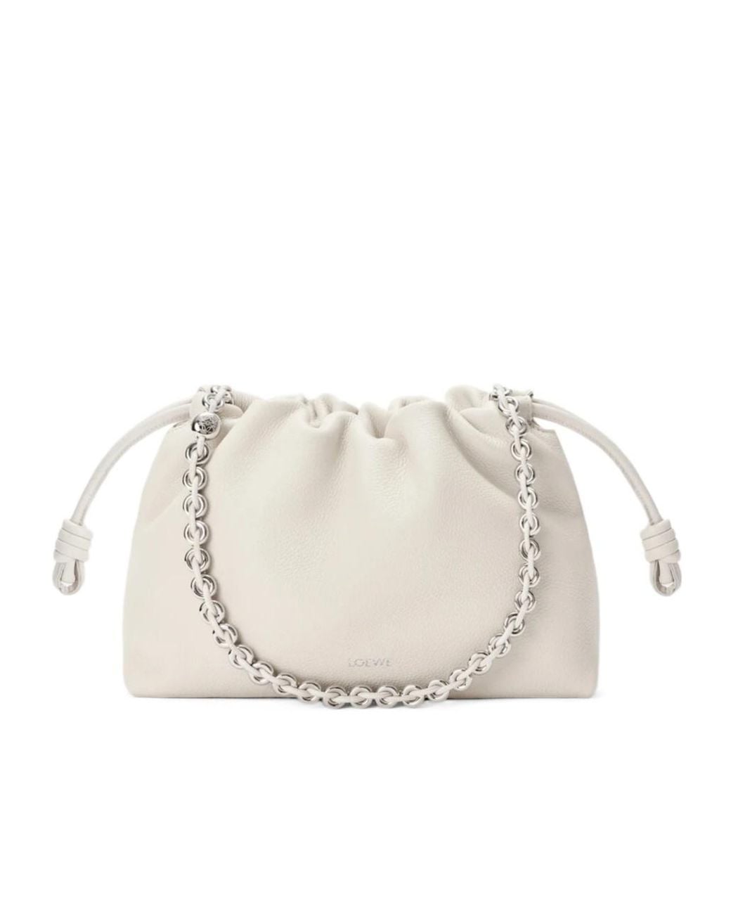 Loewe White Flamenco Medium Shoulder Bag