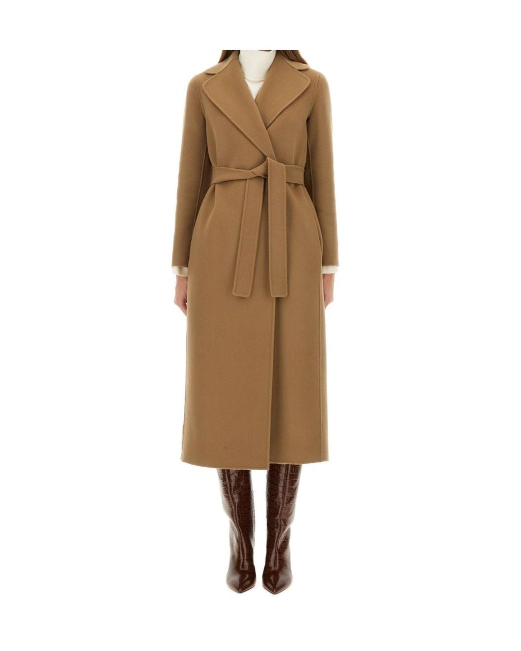 Max Mara Natural S Poldo Belted Long Coat