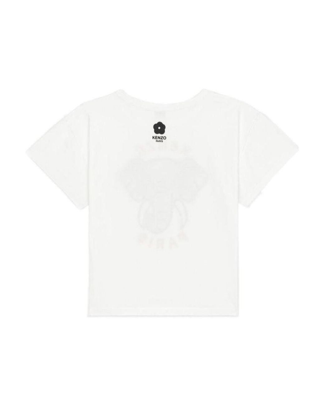 KENZO White Elephant-Embroidered Crewneck T-Shirt