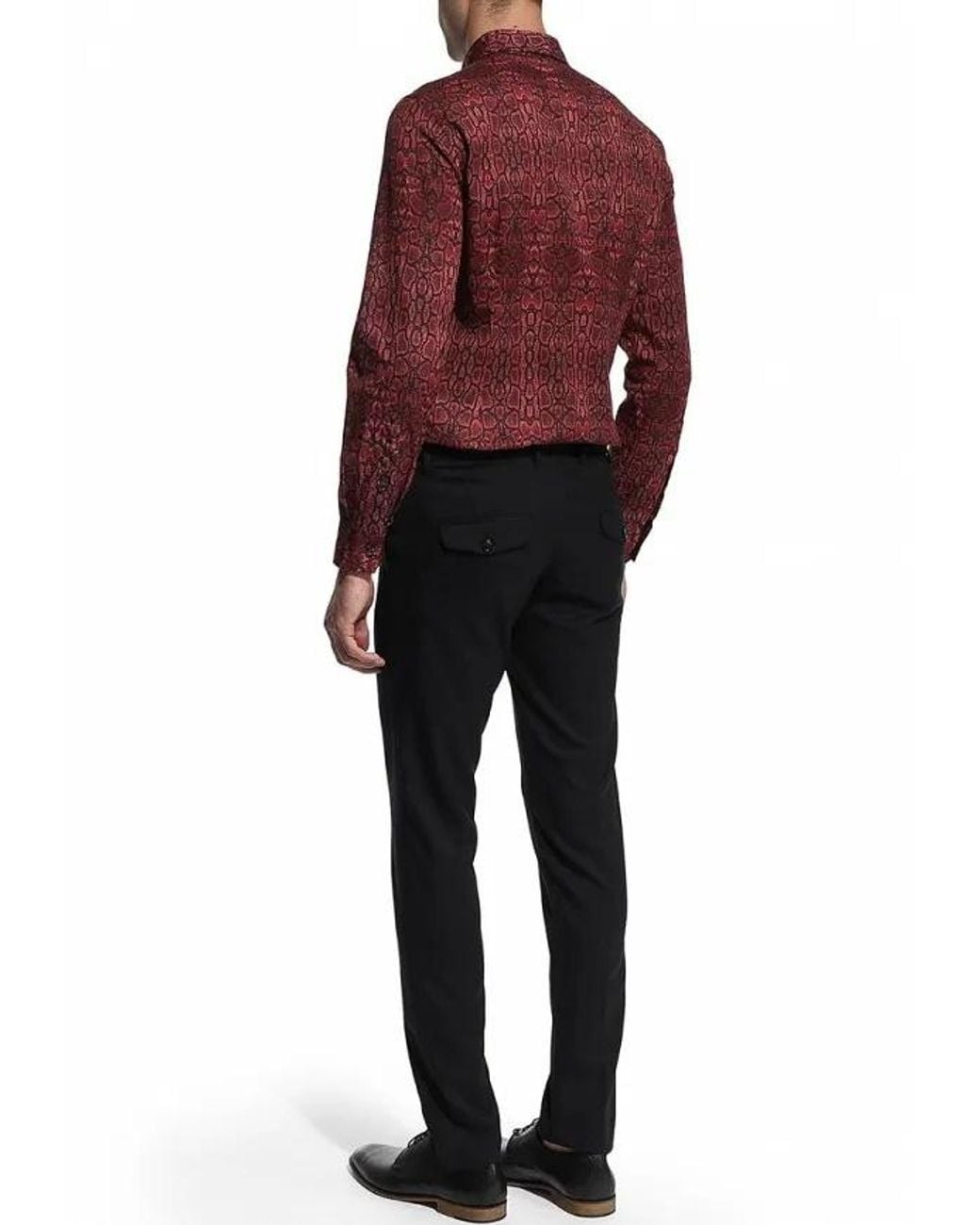 Just Cavalli Red Printed Shirt for men