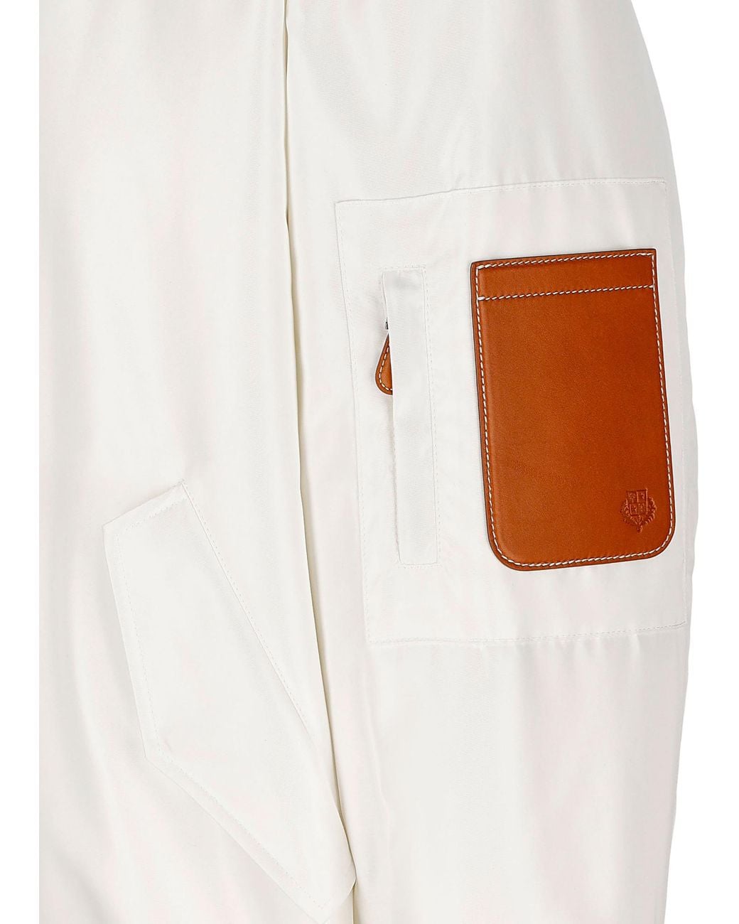 Loro Piana White Zippered Casual Jacket