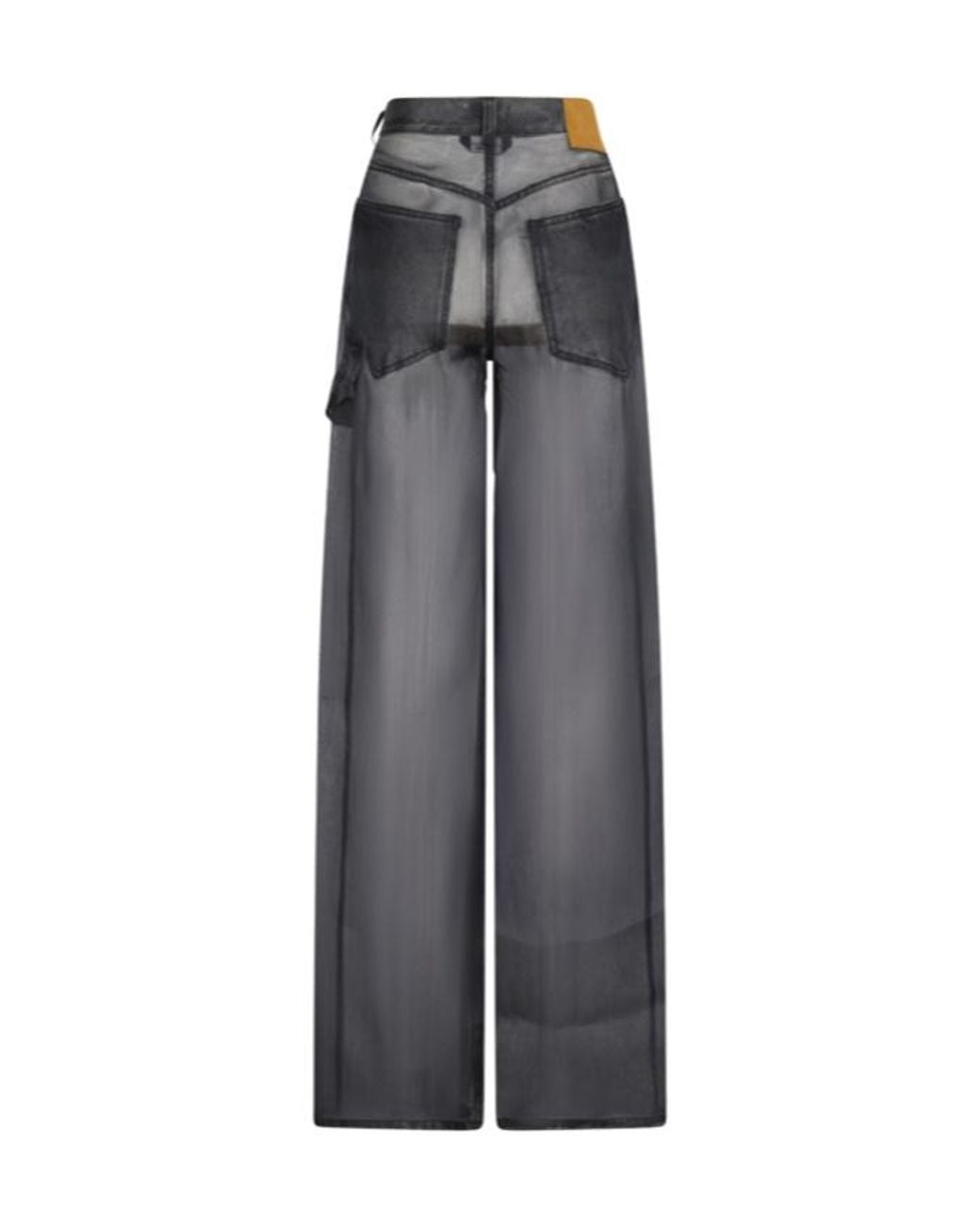 Haikure Gray Winona Sheer Wide-Leg Pants