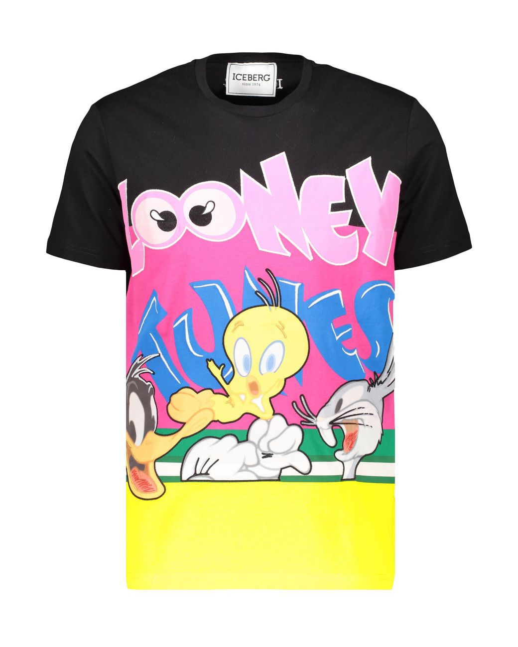 Iceberg Gray Looney Tunes Print T-Shirt for men