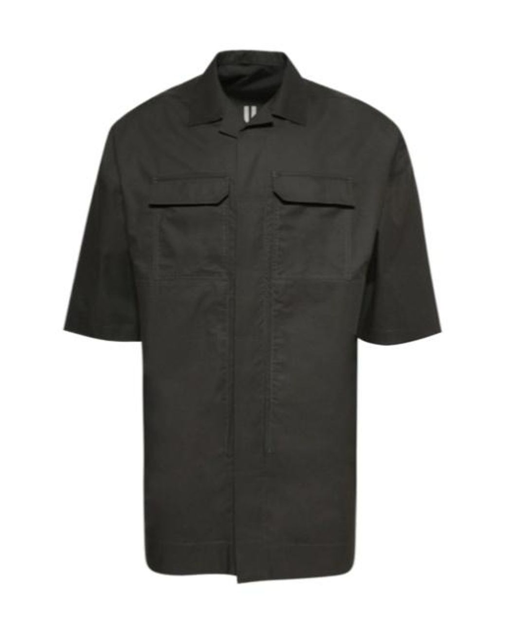 Rick Owens Black Magnum Tommy Short-Sleeved Shirt for men