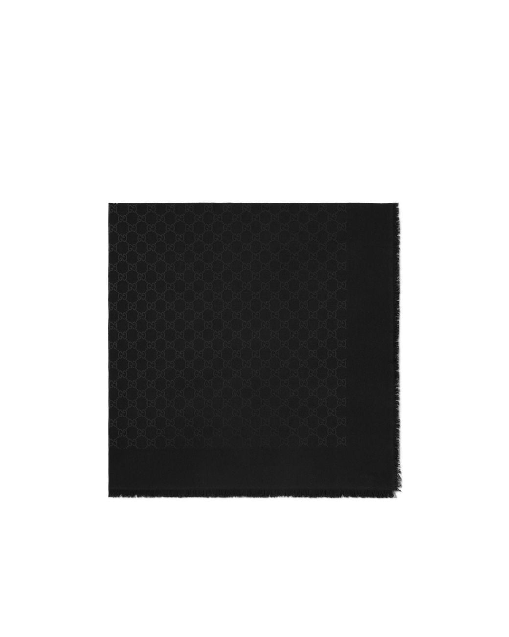 Gucci Black Fringed-Edge Scarf for men