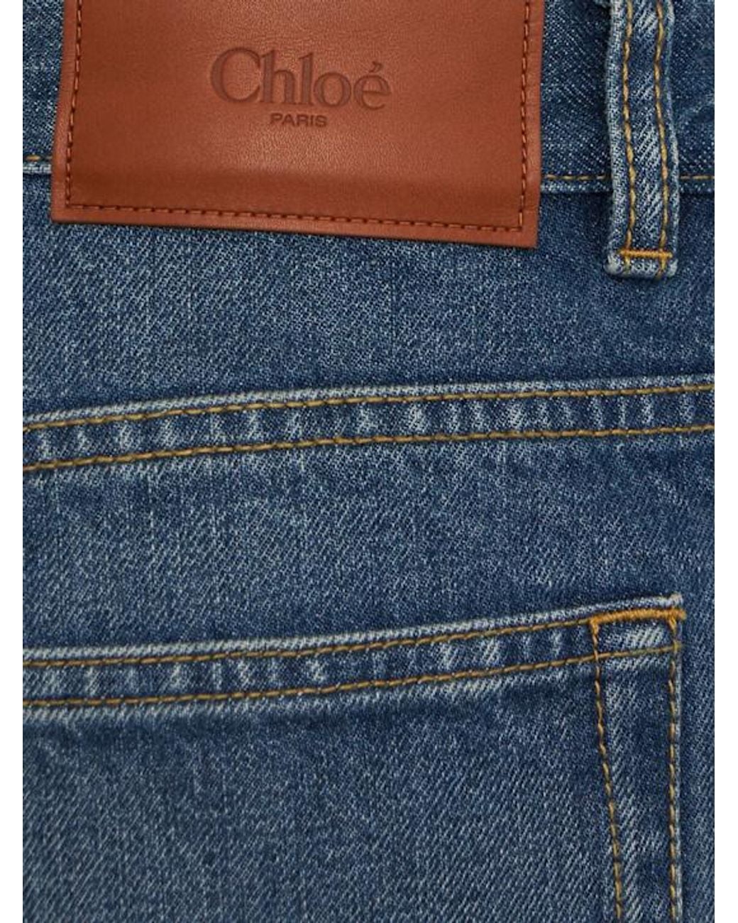 Chloé Blue Cotton Denim Shorts