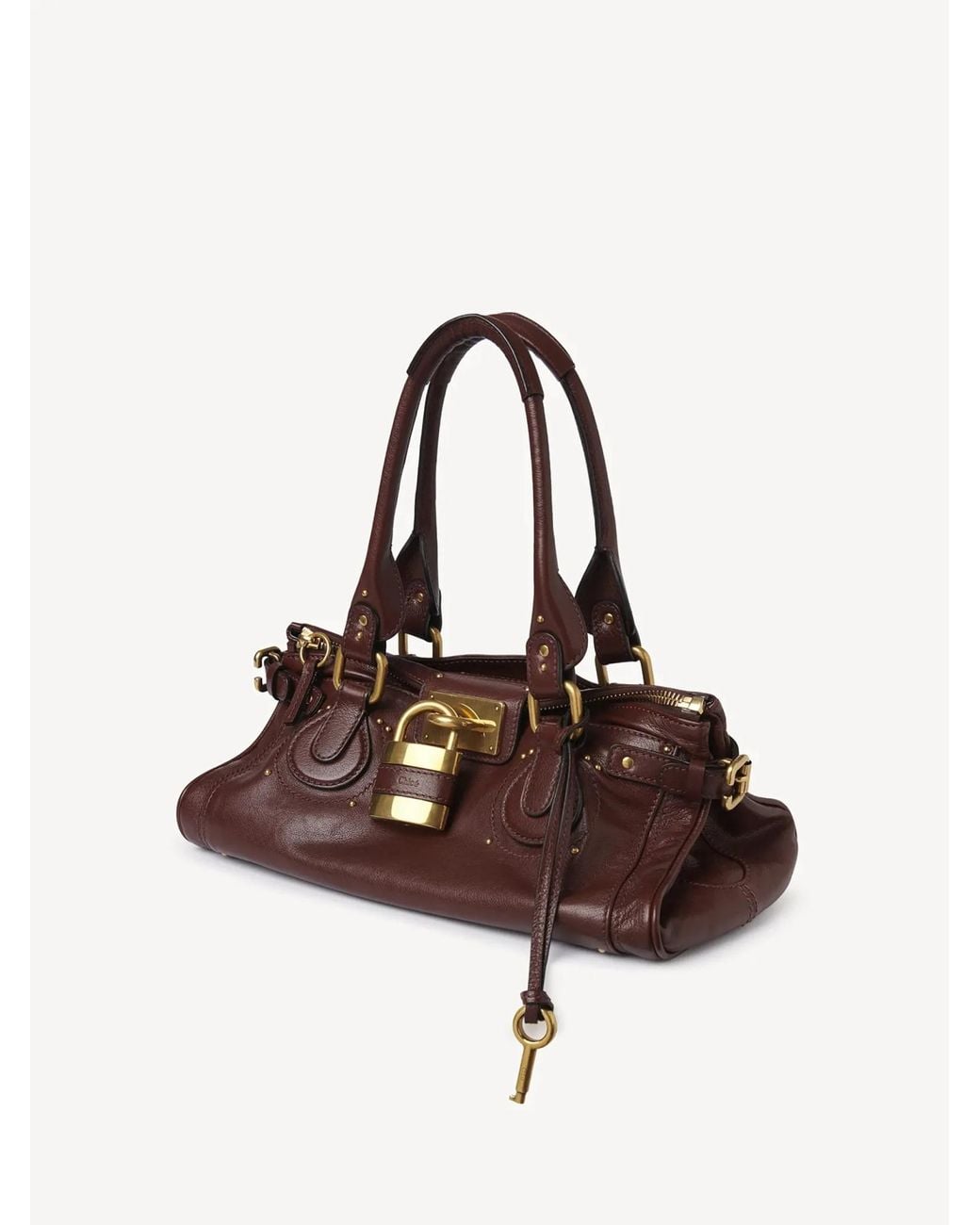 Chloé Brown Chloé Paddington Padlock Shoulder Bag