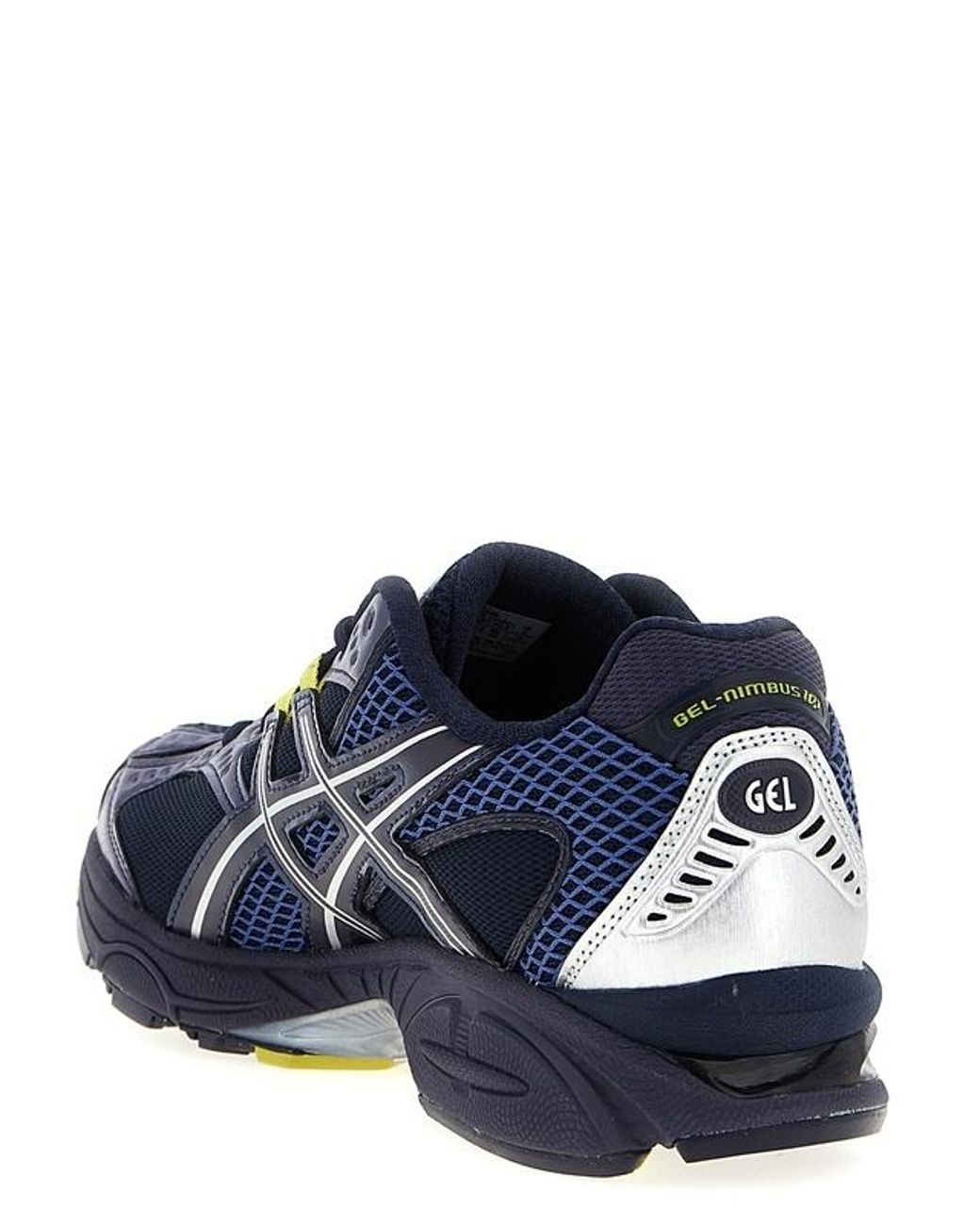 Asics Blue Metallic Rubber-Trimmed Mesh Sneakers