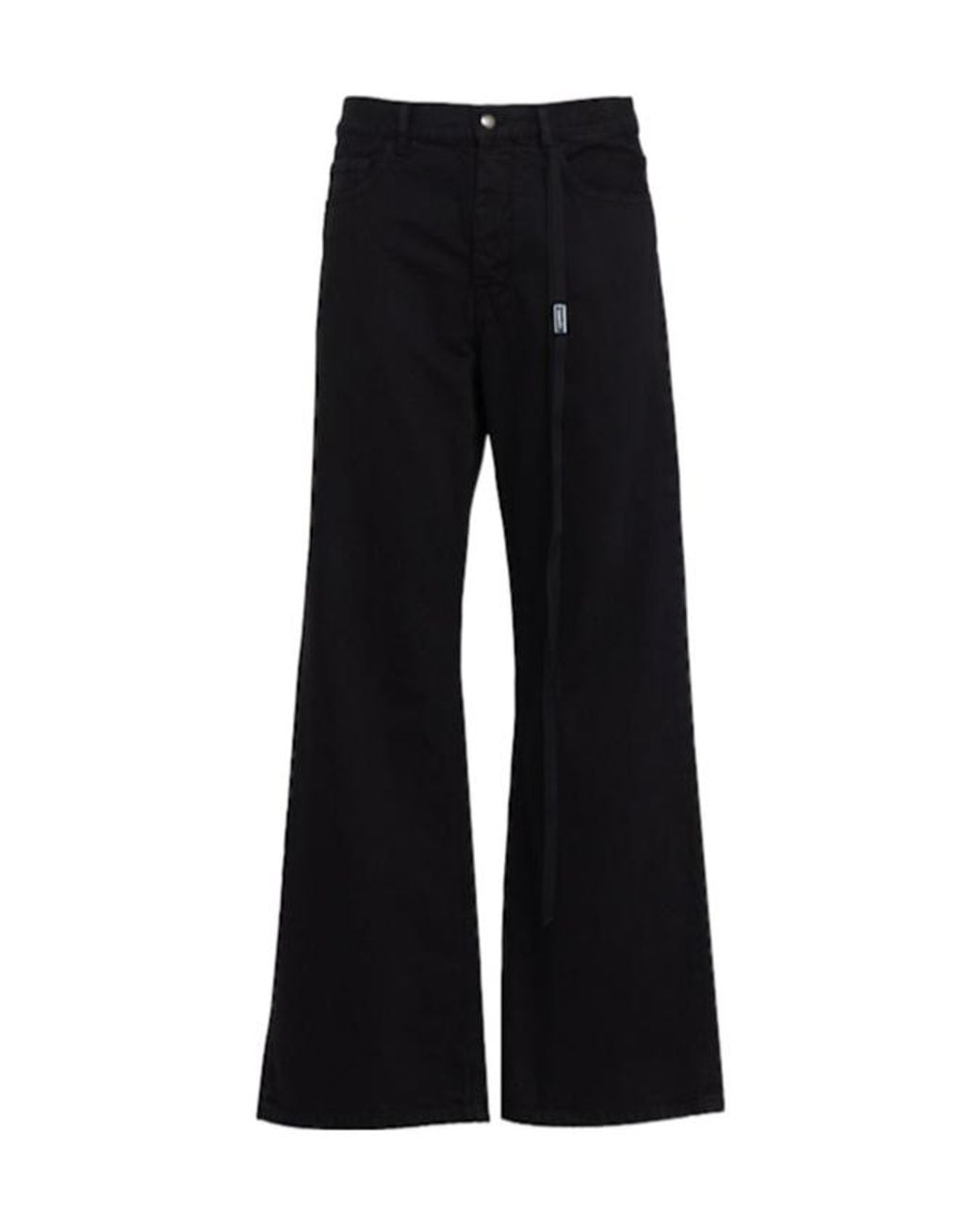Ann Demeulemeester Black Modes 5-Pocket High Waist Straight Pants for men
