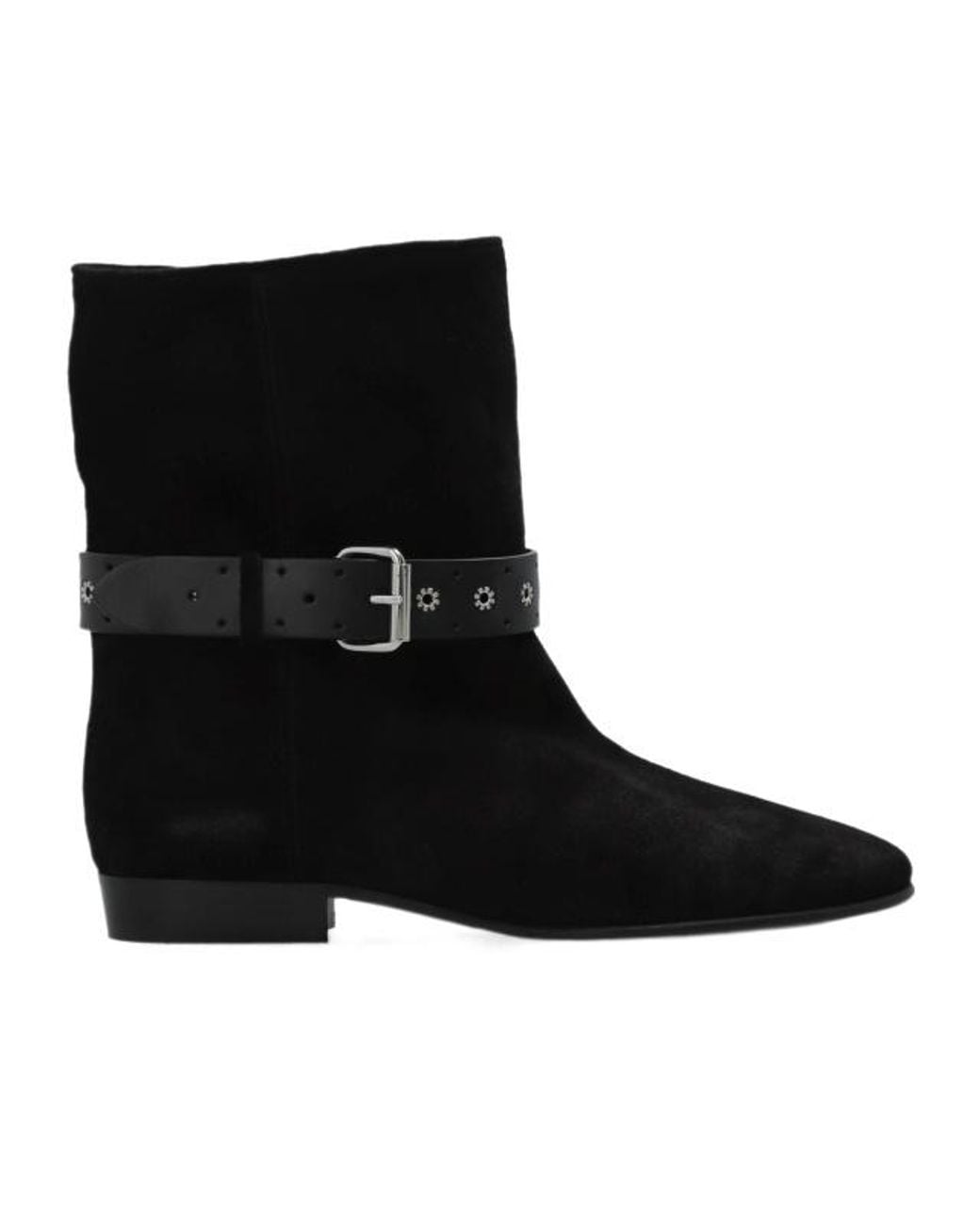 Isabel Marant Black Reena Stud Embellished Ankle Boots