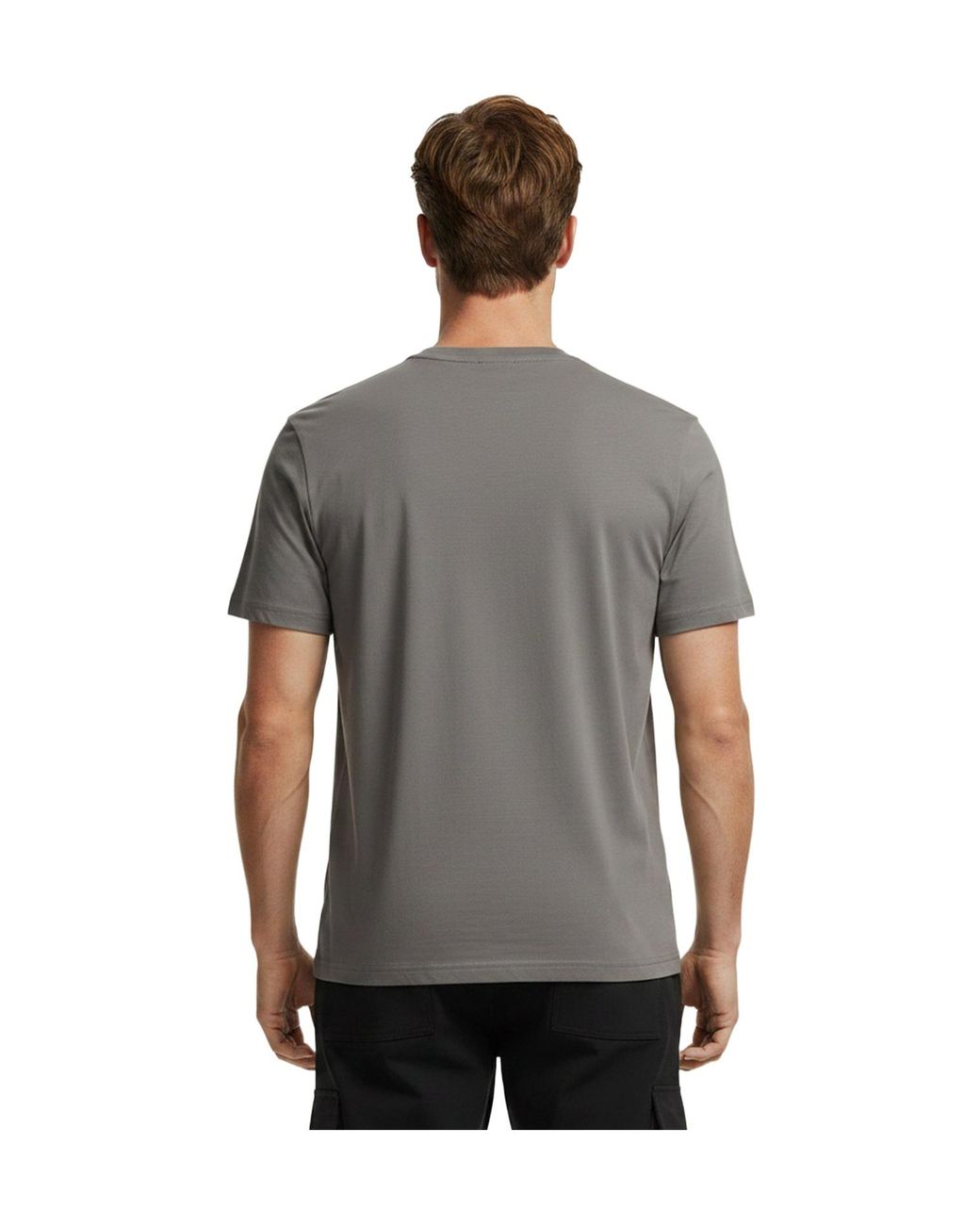 Boss Gray Solid Color T-Shirt for men