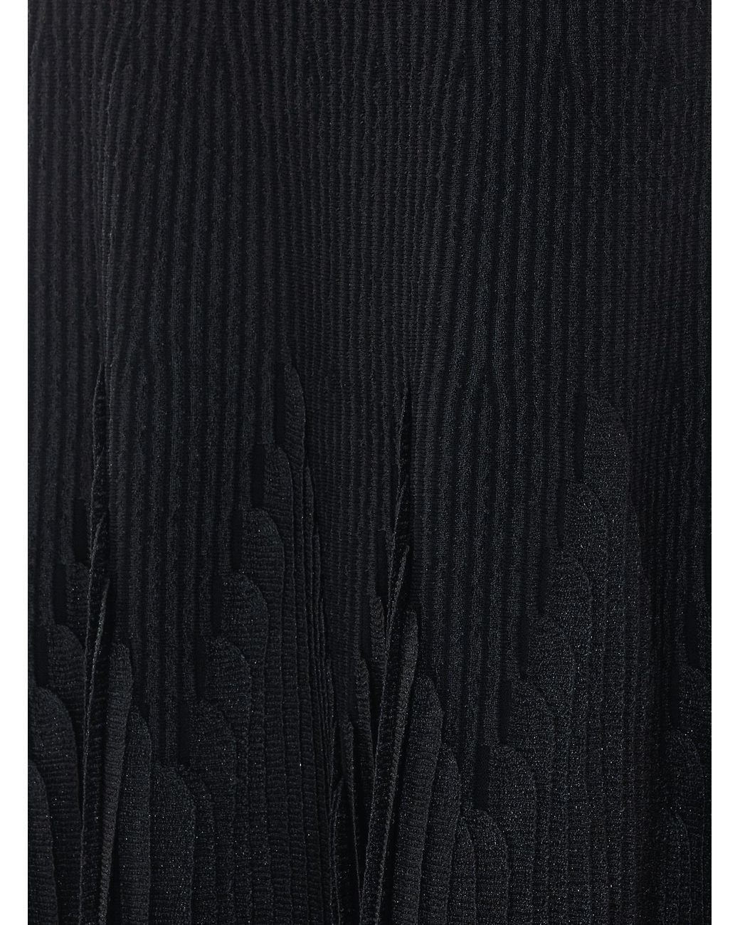 Elisabetta Franchi Black Pleated Midi Skirt