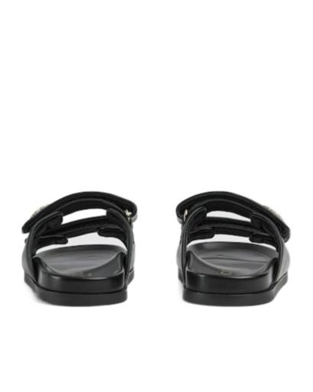 Gucci Black Double G Sandals