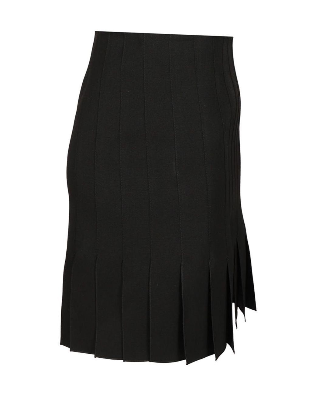 Marni Black Pleated Zipped Midi Skirt
