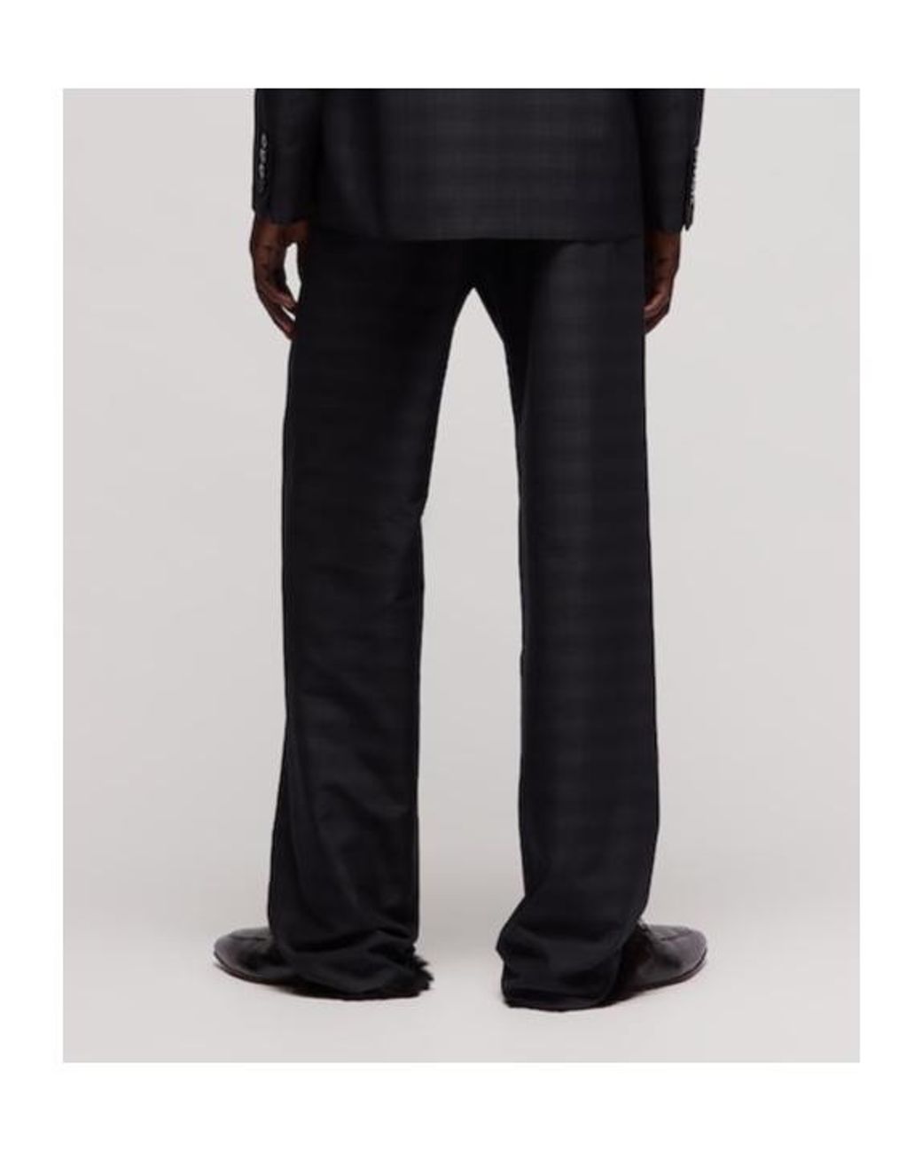 Gucci Black Loose Fit Prince Of Wales Pants for men