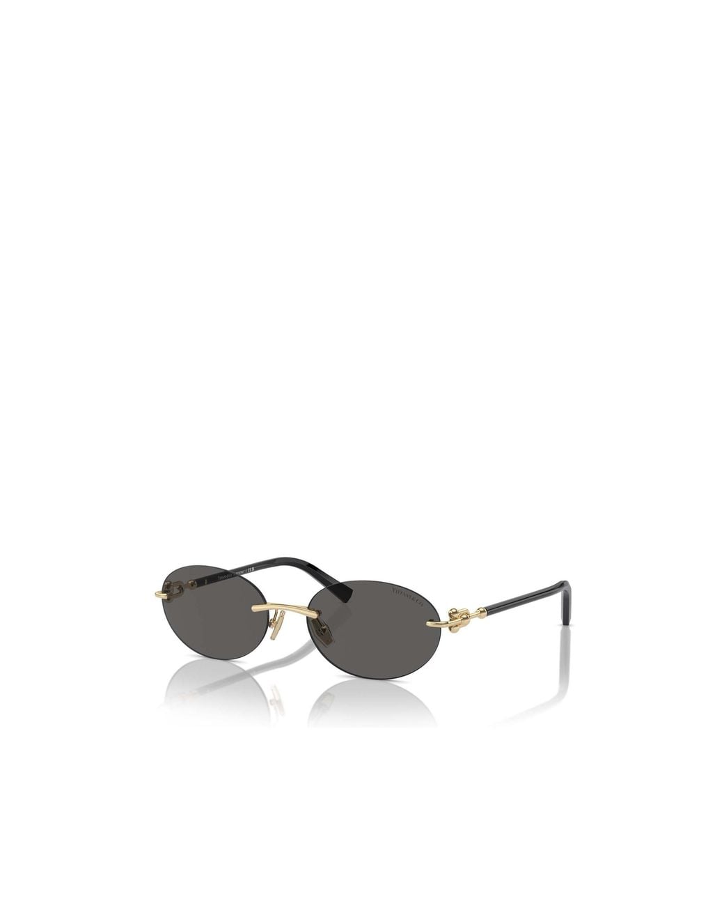 Tiffany & Co White Oval Frameless Sunglasses