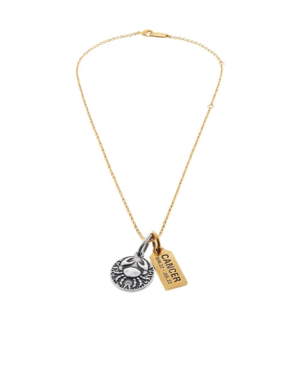 Balenciaga Metallic Horoscope Cancer Necklace